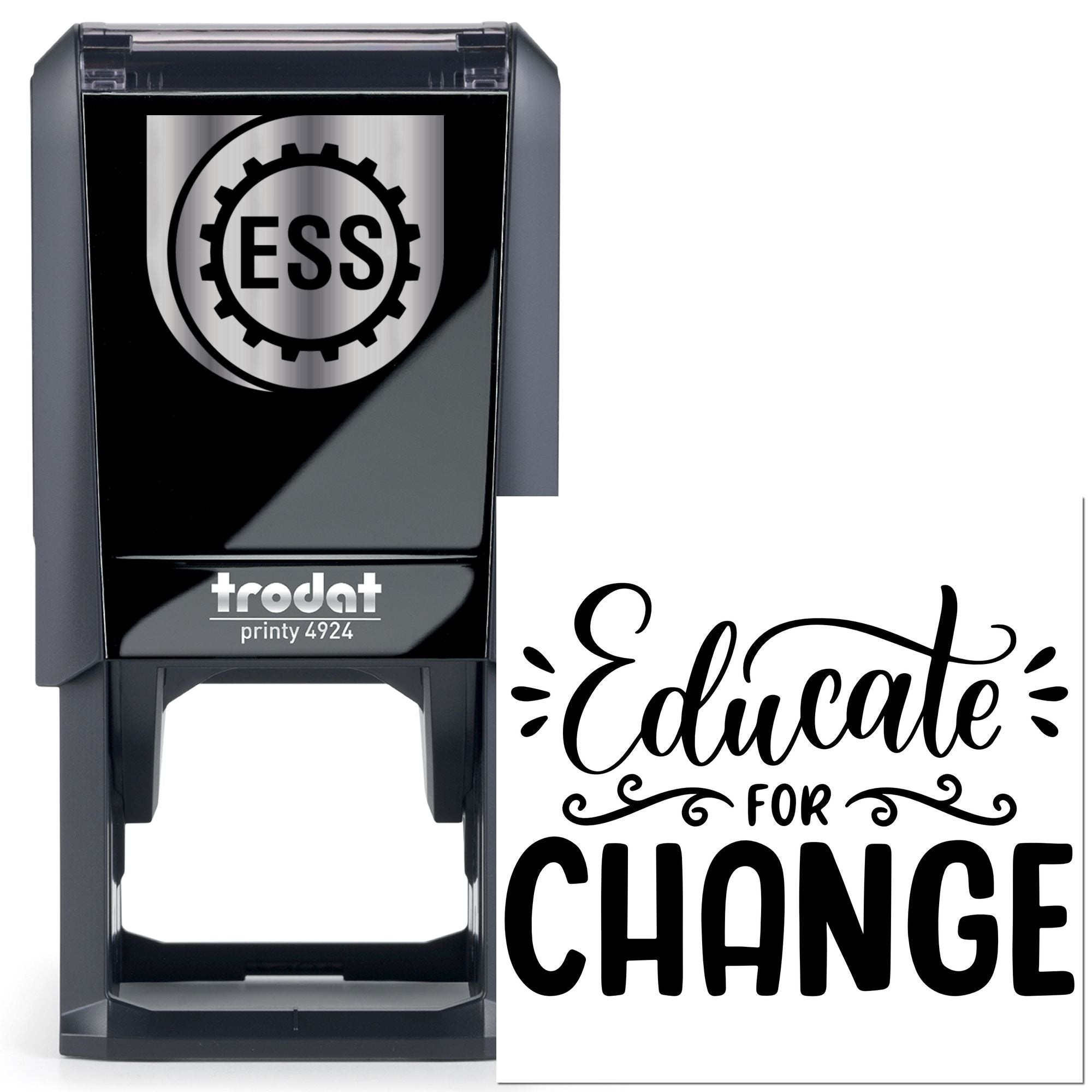 Self-Inking Educate Change Crafting Stamp