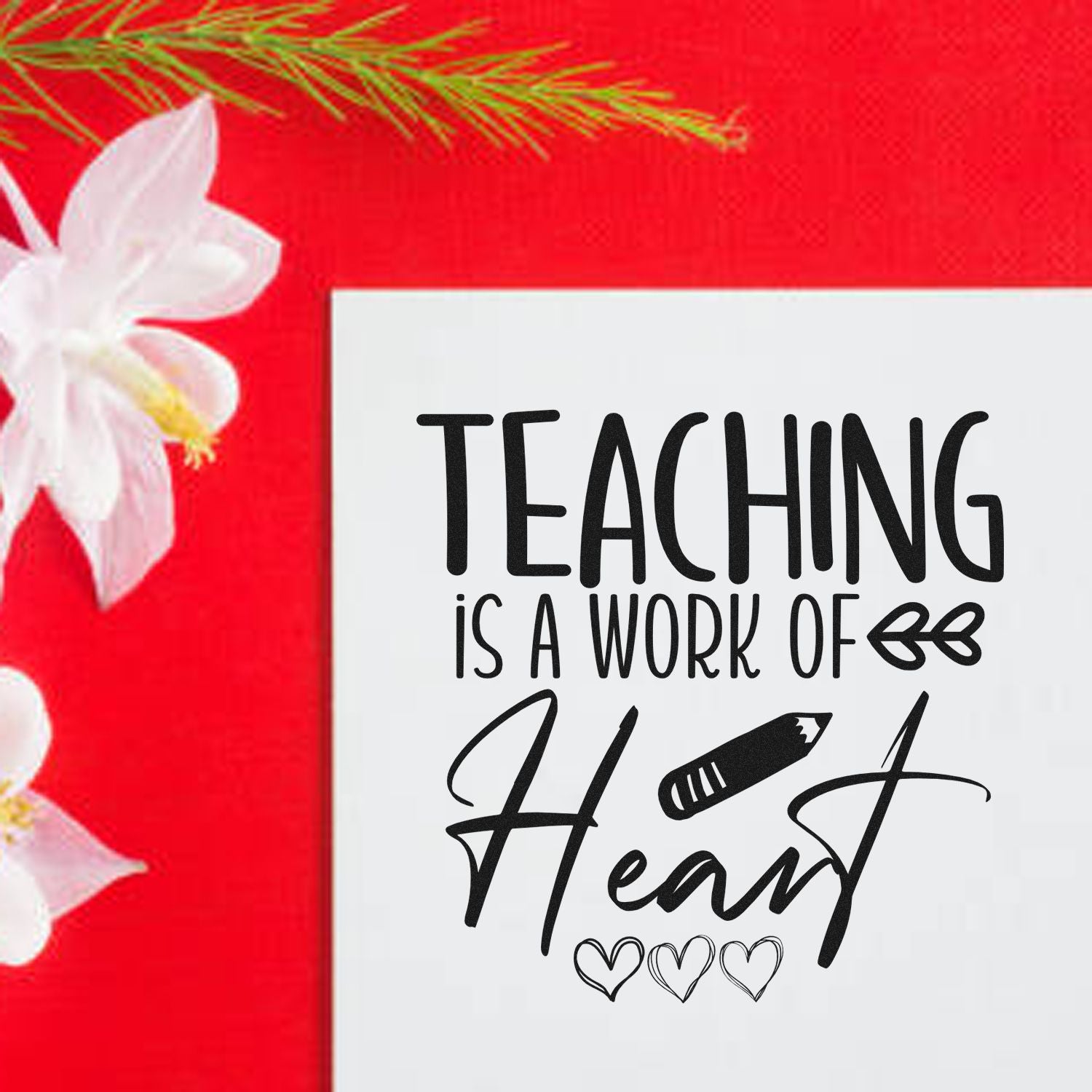 Duo Teaching Work Of The Heart Hand Stamp