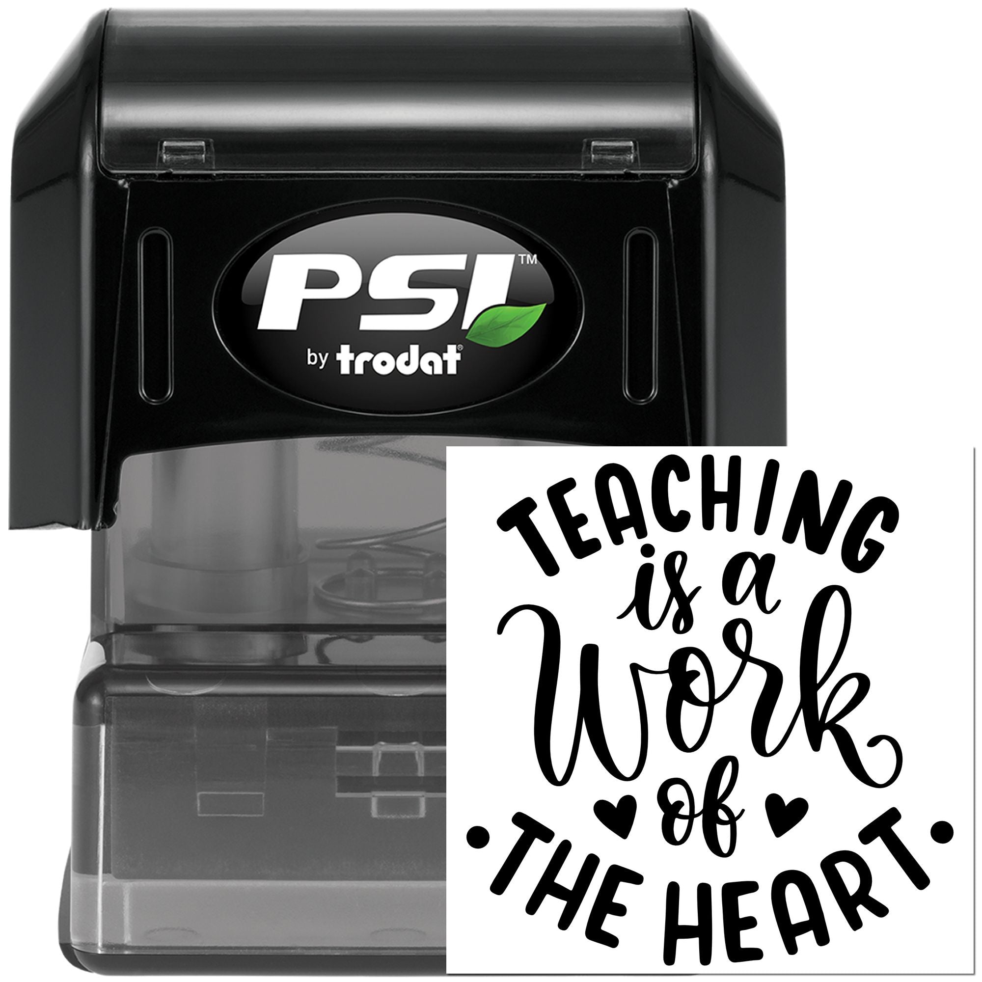 Pre-Inked Work Of Heart Papercraft Stamp