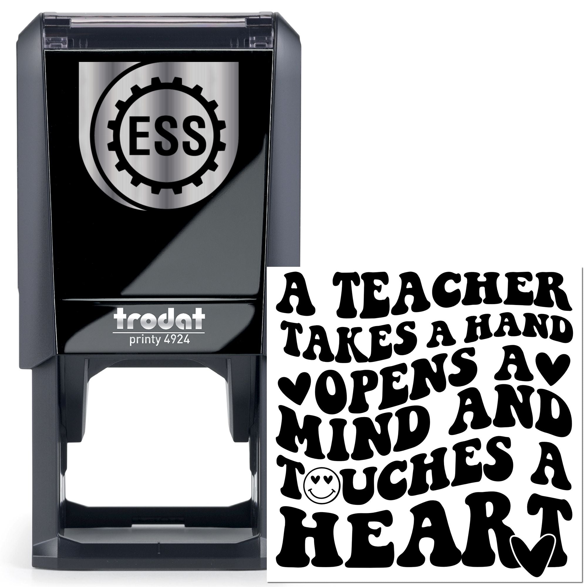 Self-Inking Teaching Heart Postcard Stamp
