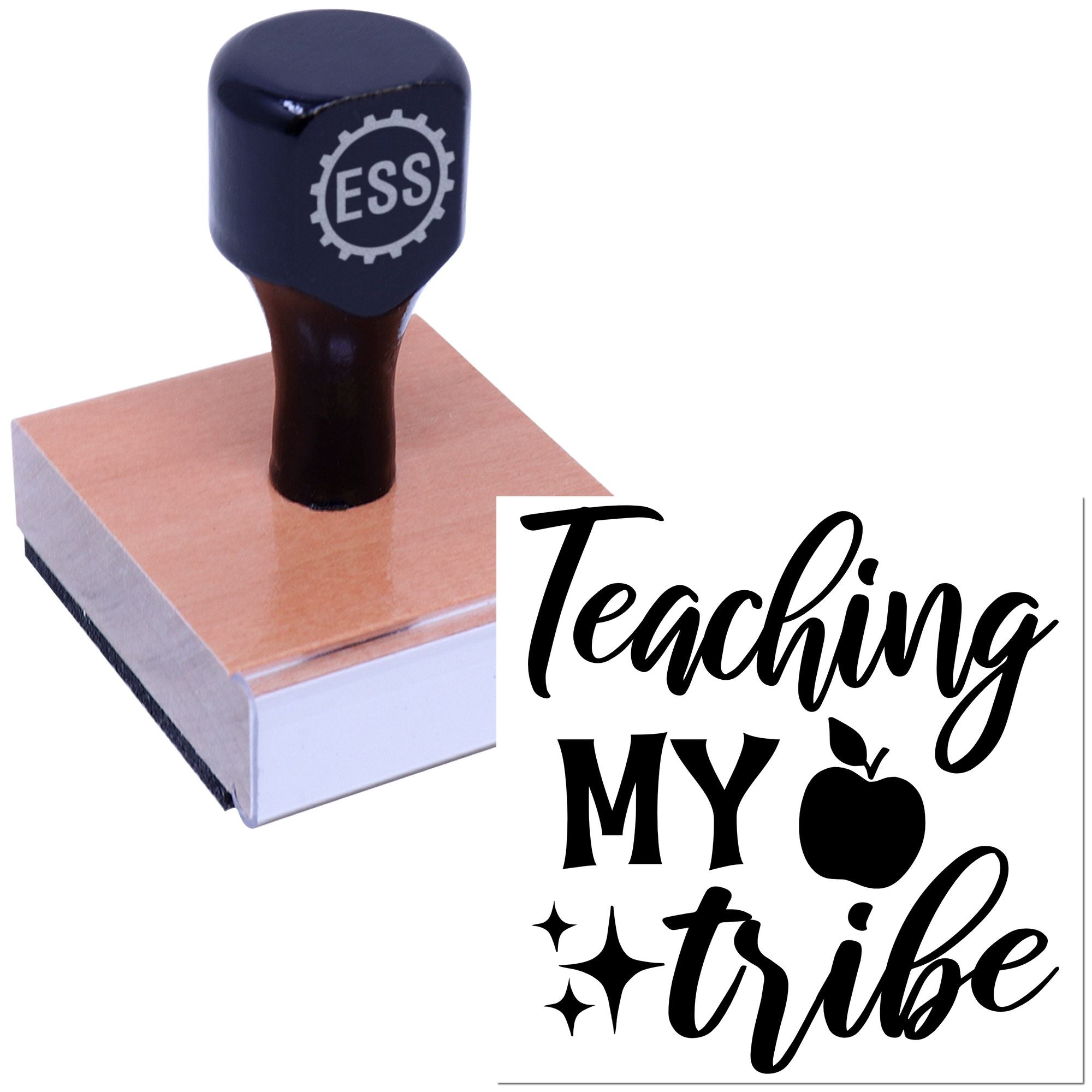 Empowering Educator Community Favor Tag Rubber Stamp
