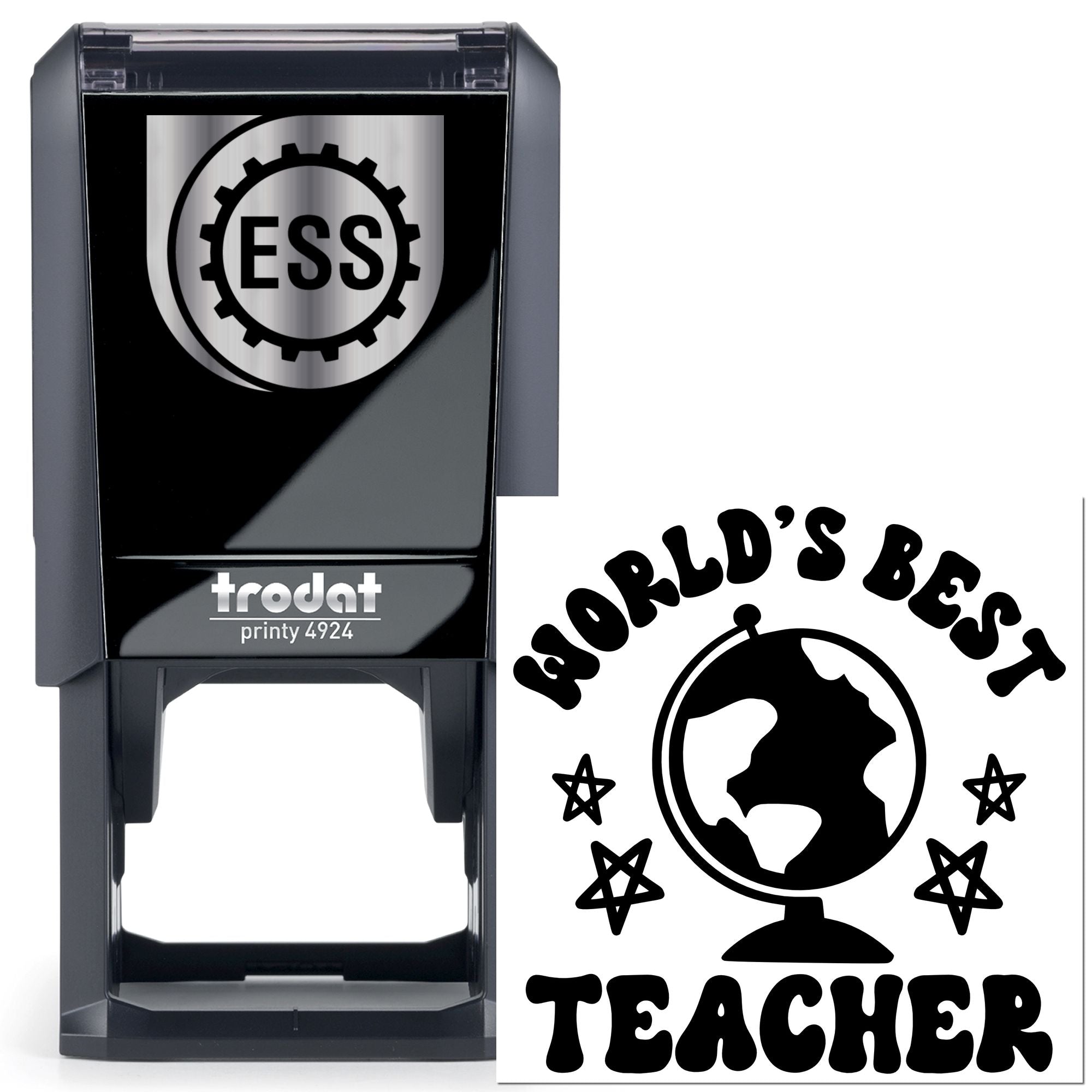Self-Inking Global Teacher Card Stamp