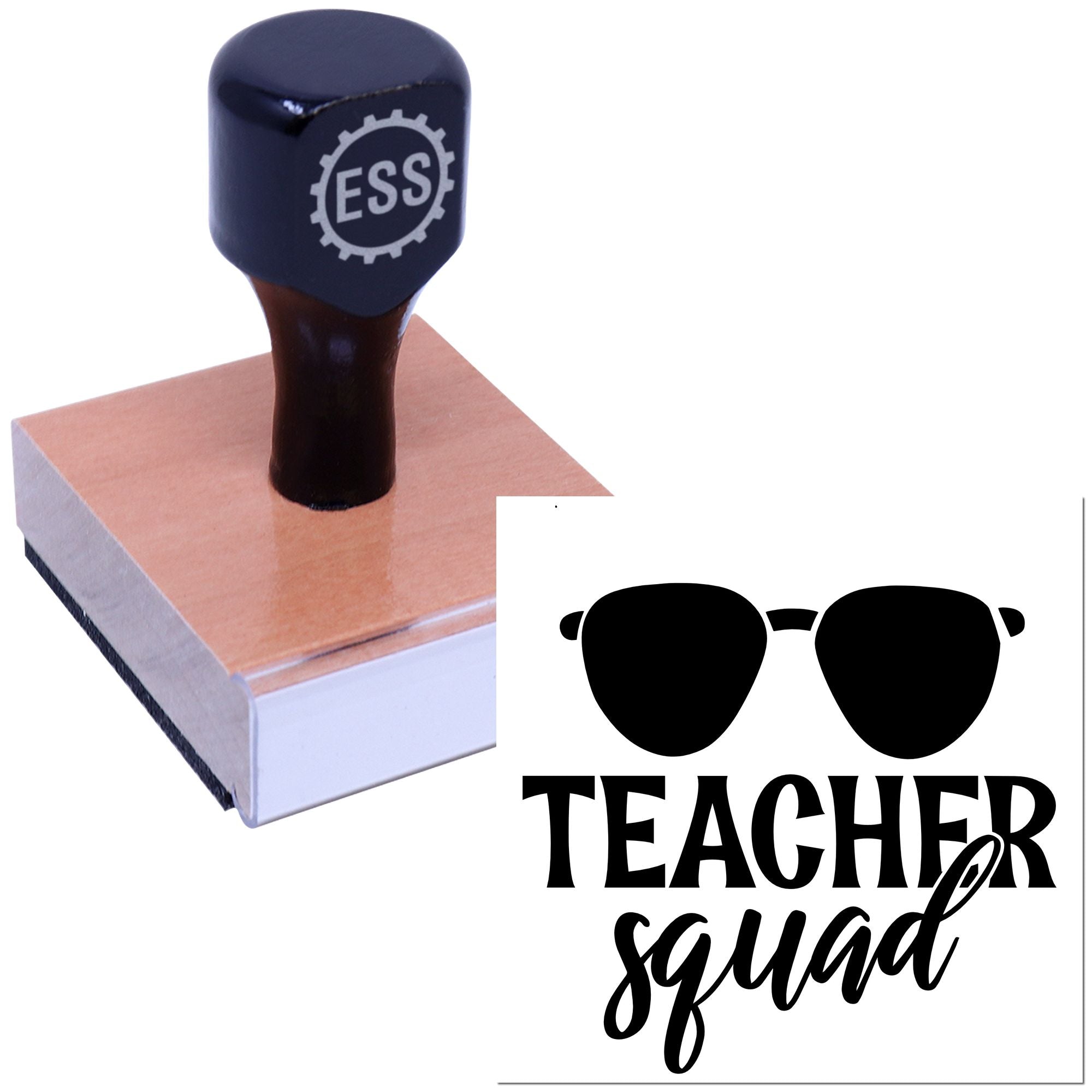 Cool Teacher Squad Paper Craft Rubber Stamp