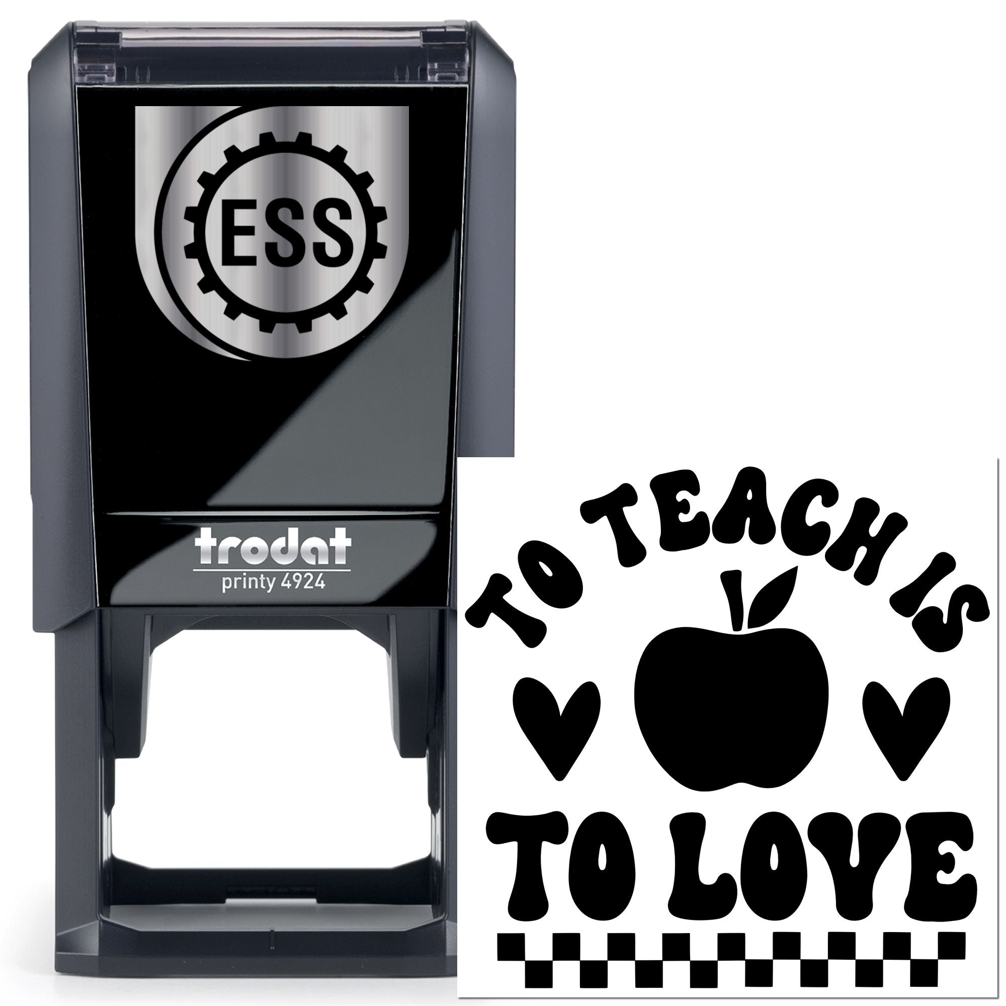 Self-Inking Teach Love Paper Craft Stamp