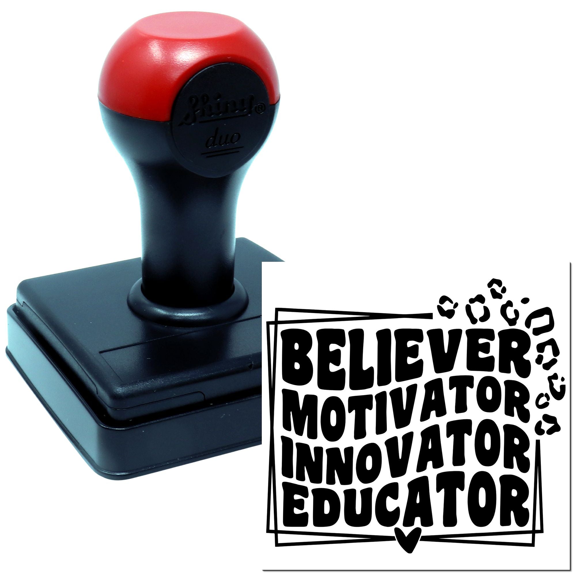 Duo Confident Believer Motivator Innovator Educator Hand Stamp