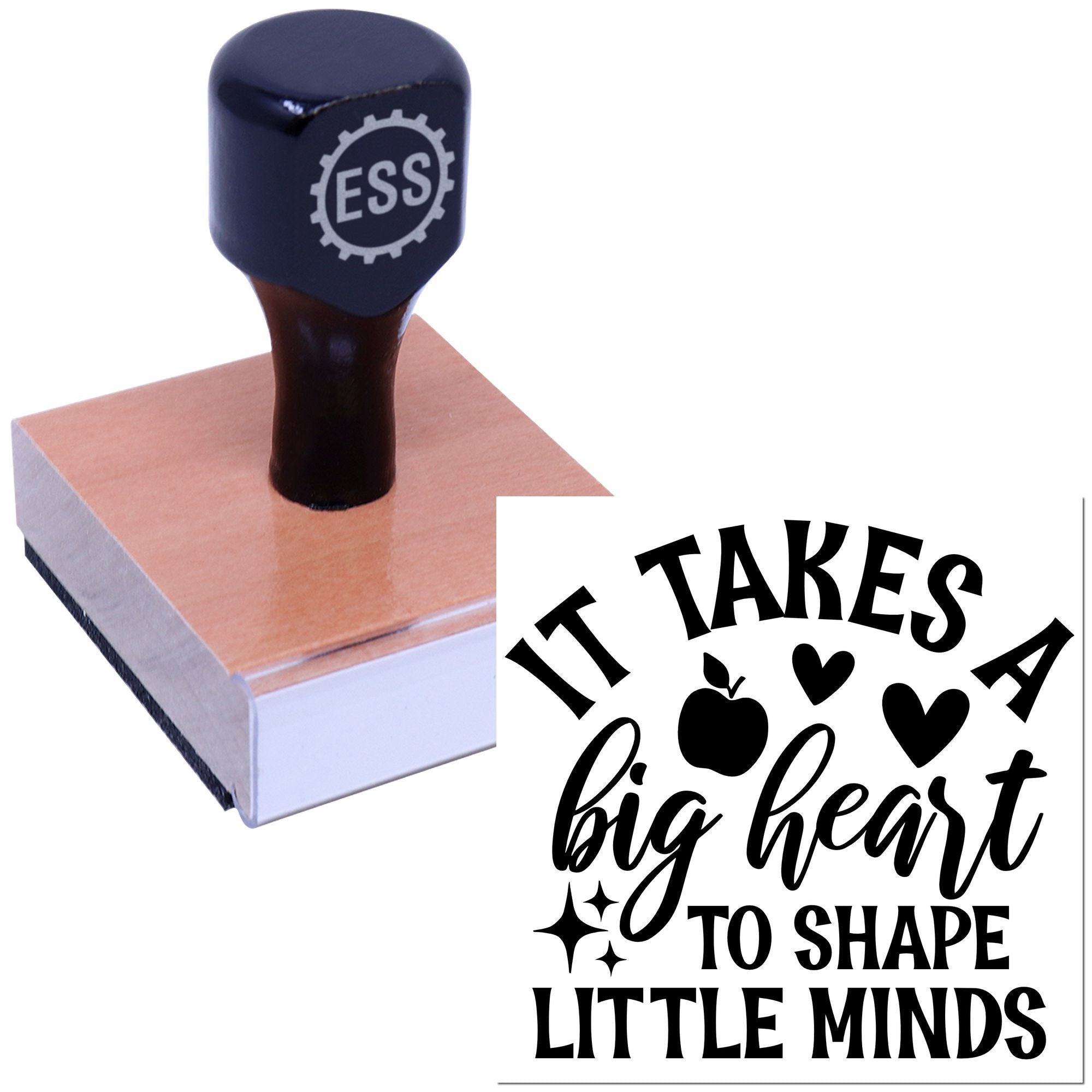 Heart Shaping Minds Cardmaking Rubber Stamp