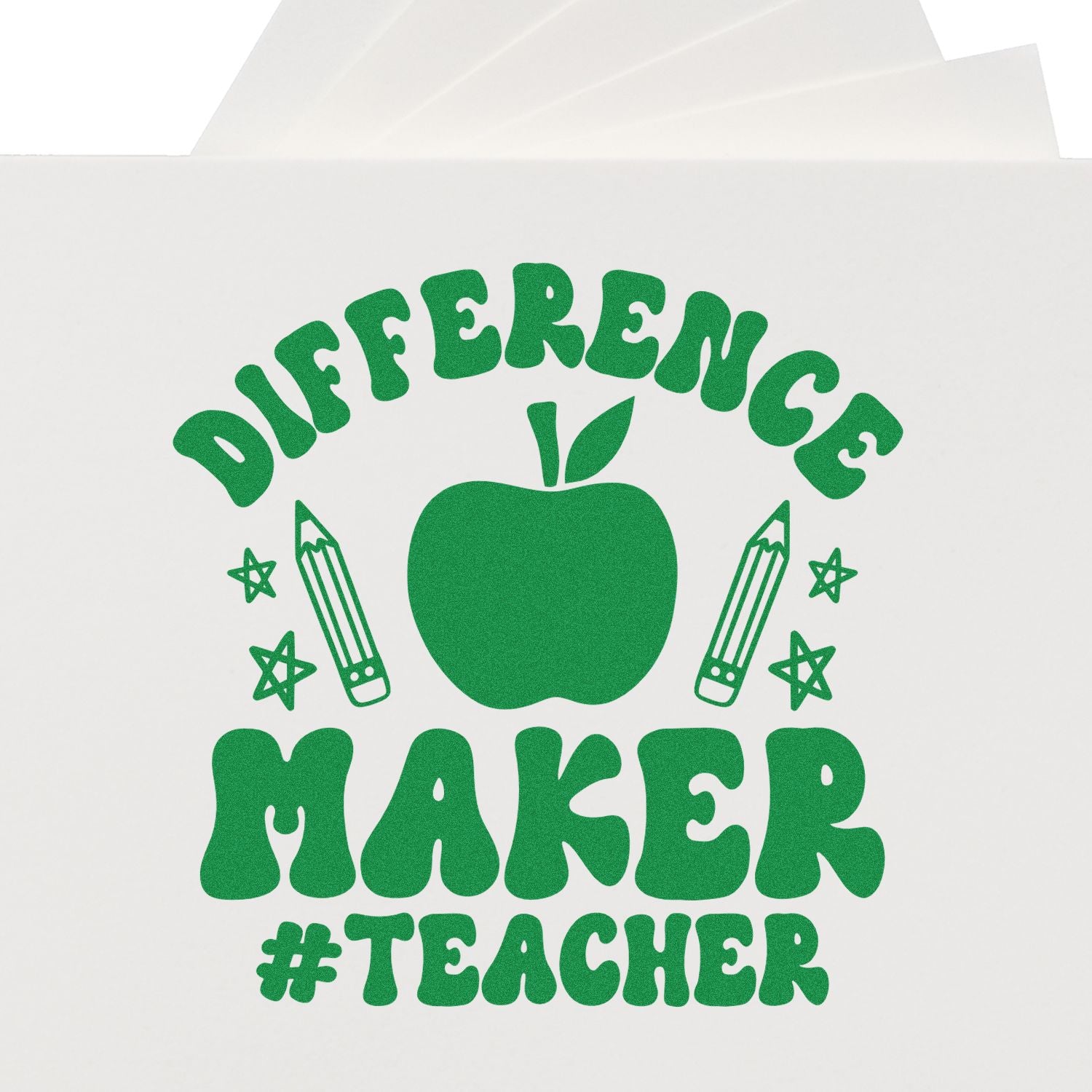 Difference Maker Teacher Paper Goods Rubber Stamp