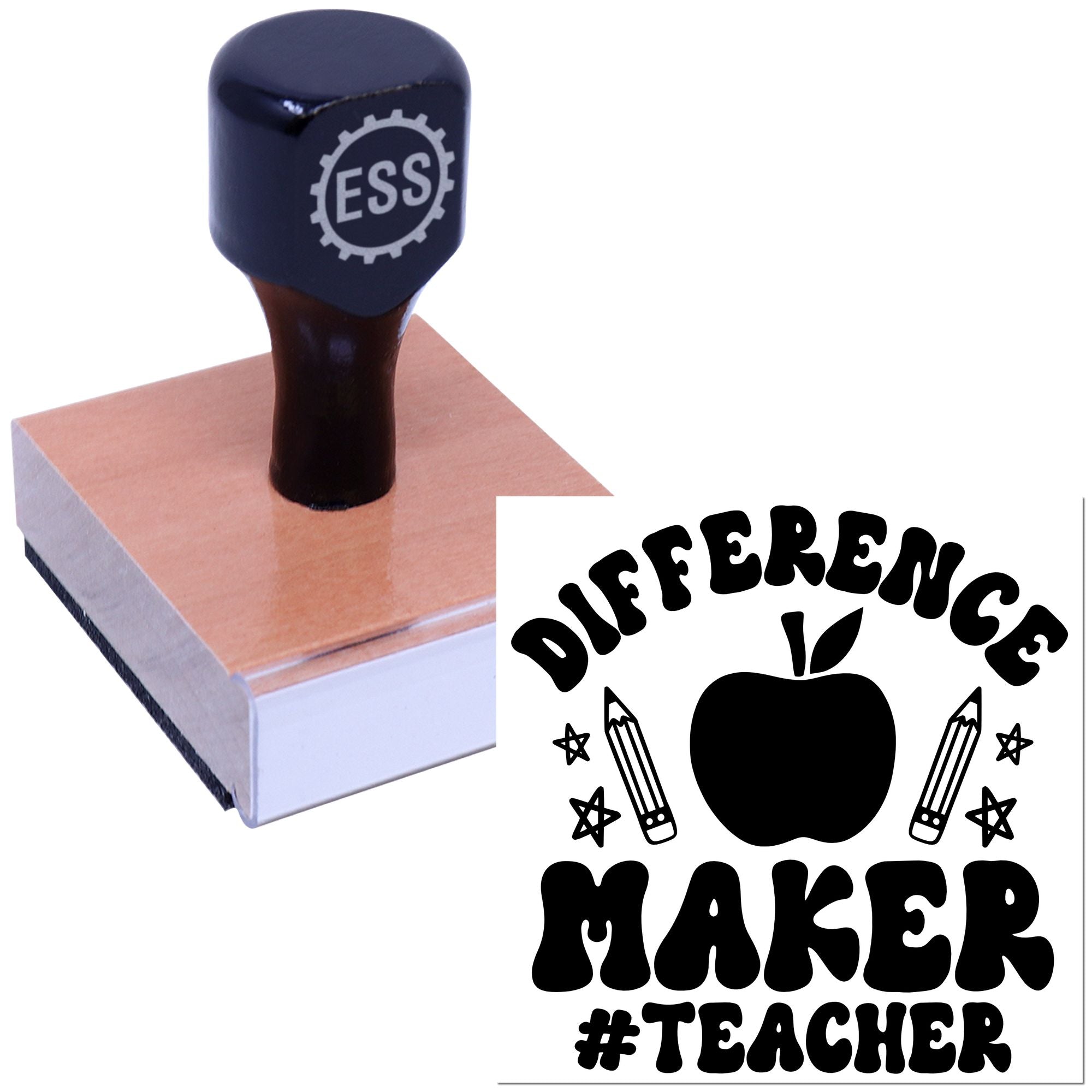 Difference Maker Teacher Paper Goods Rubber Stamp