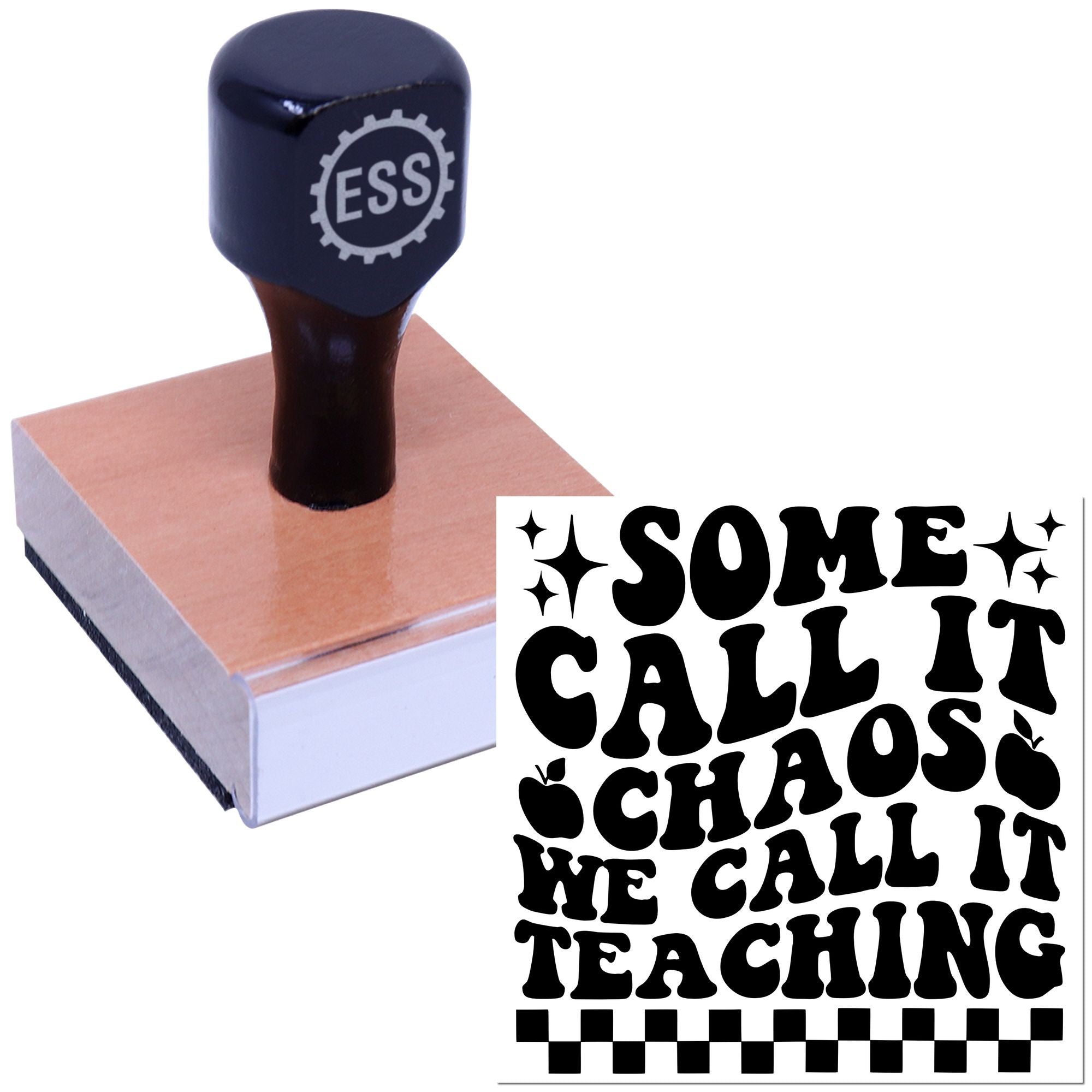 Controlled Classroom Chaos Postcard Rubber Stamp