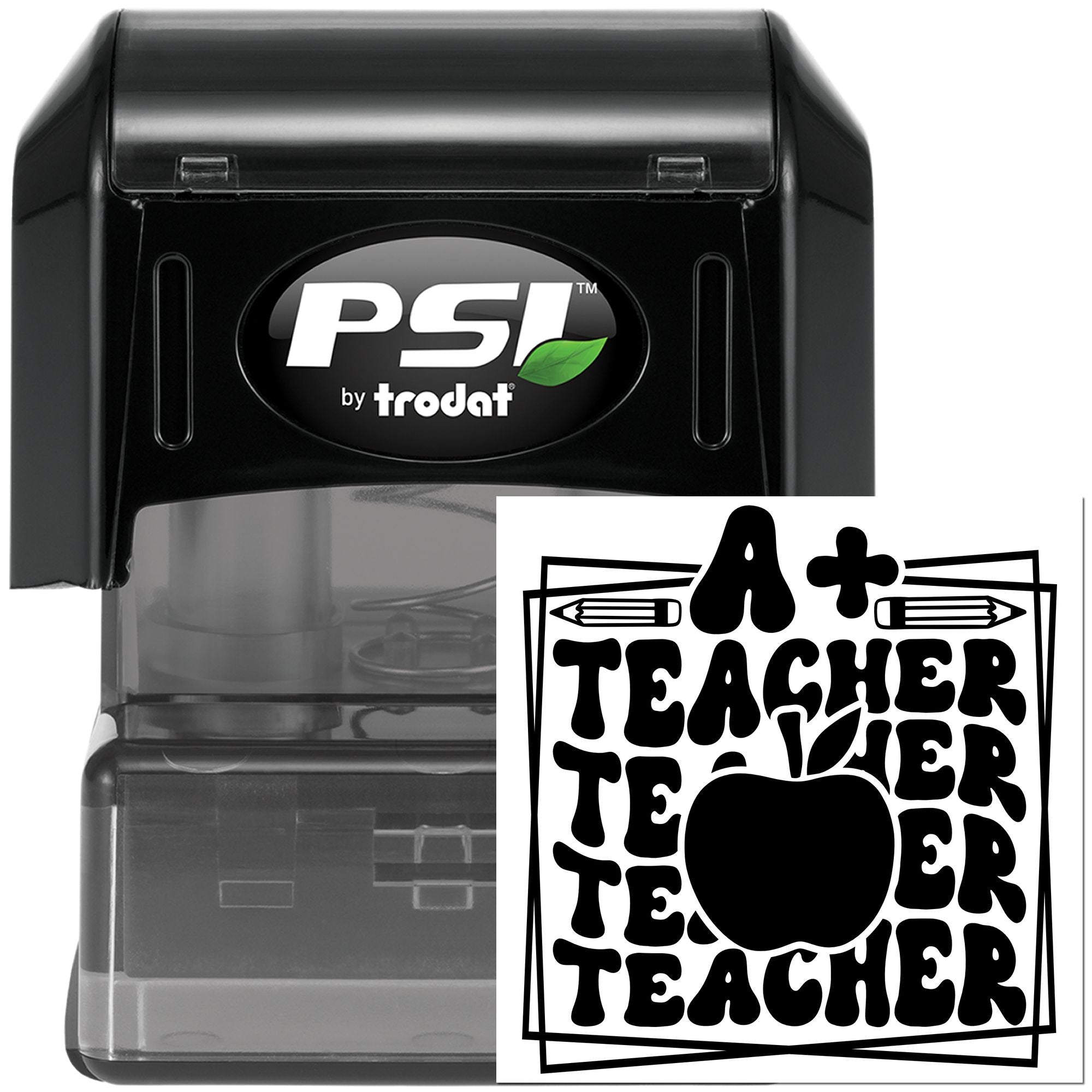 Pre-Inked A Plus Teacher Mini Card Stamp