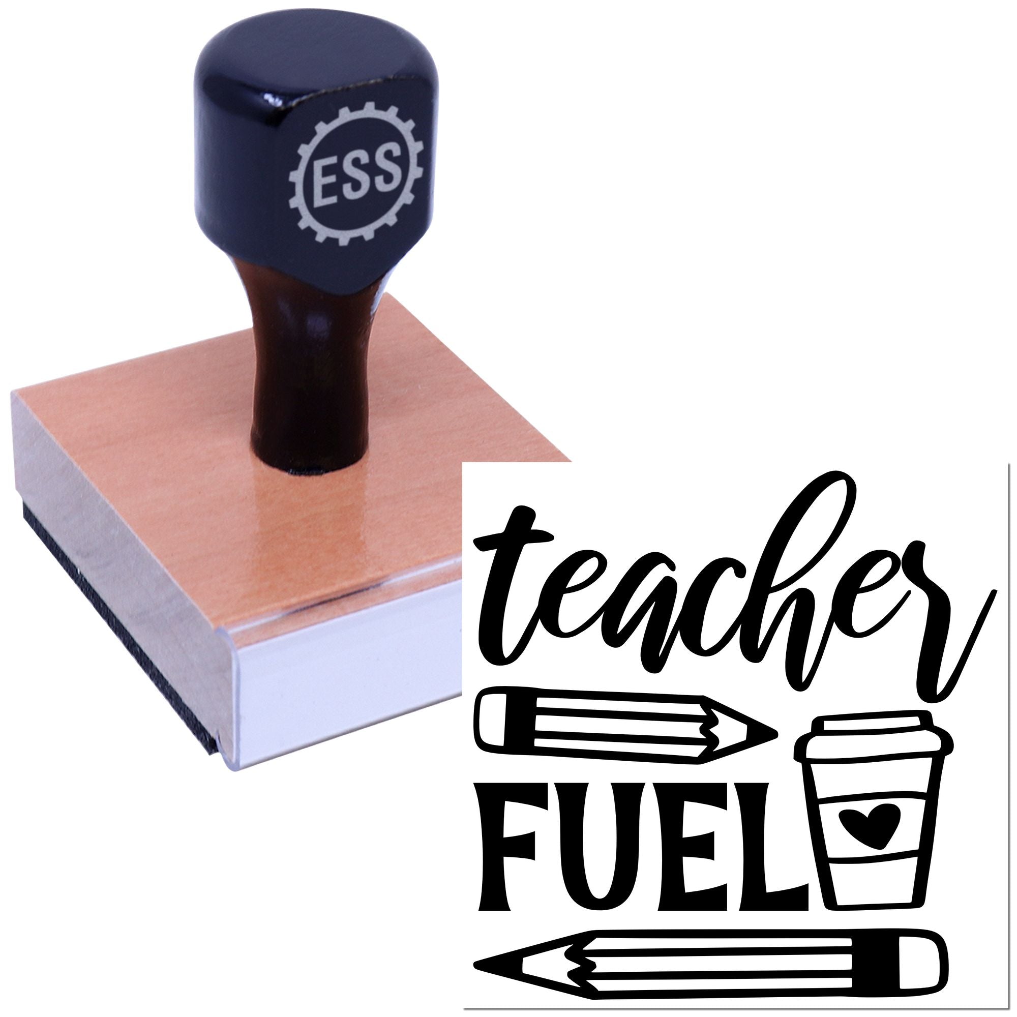 Caffeinated Classroom Essentials Scrapbooking Rubber Stamp