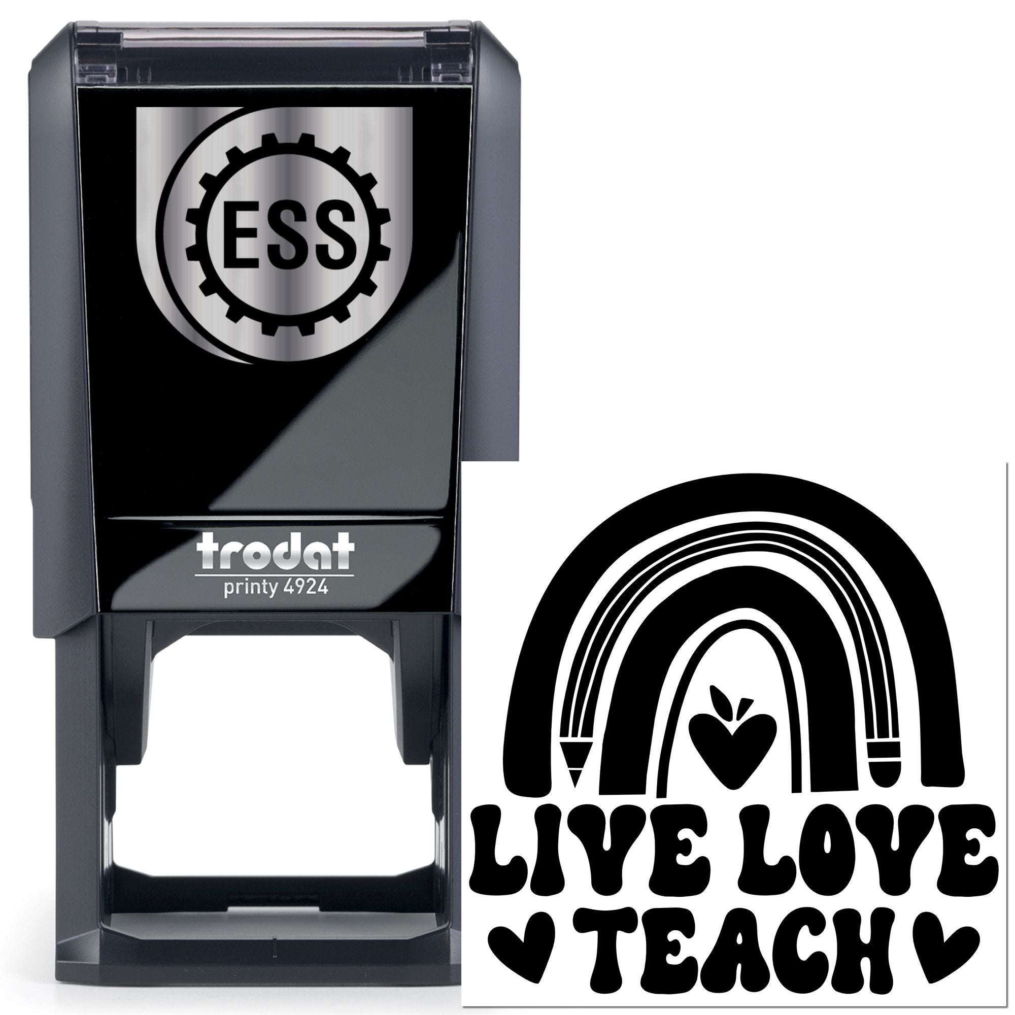 Self-Inking Teach Love Card Making Stamp