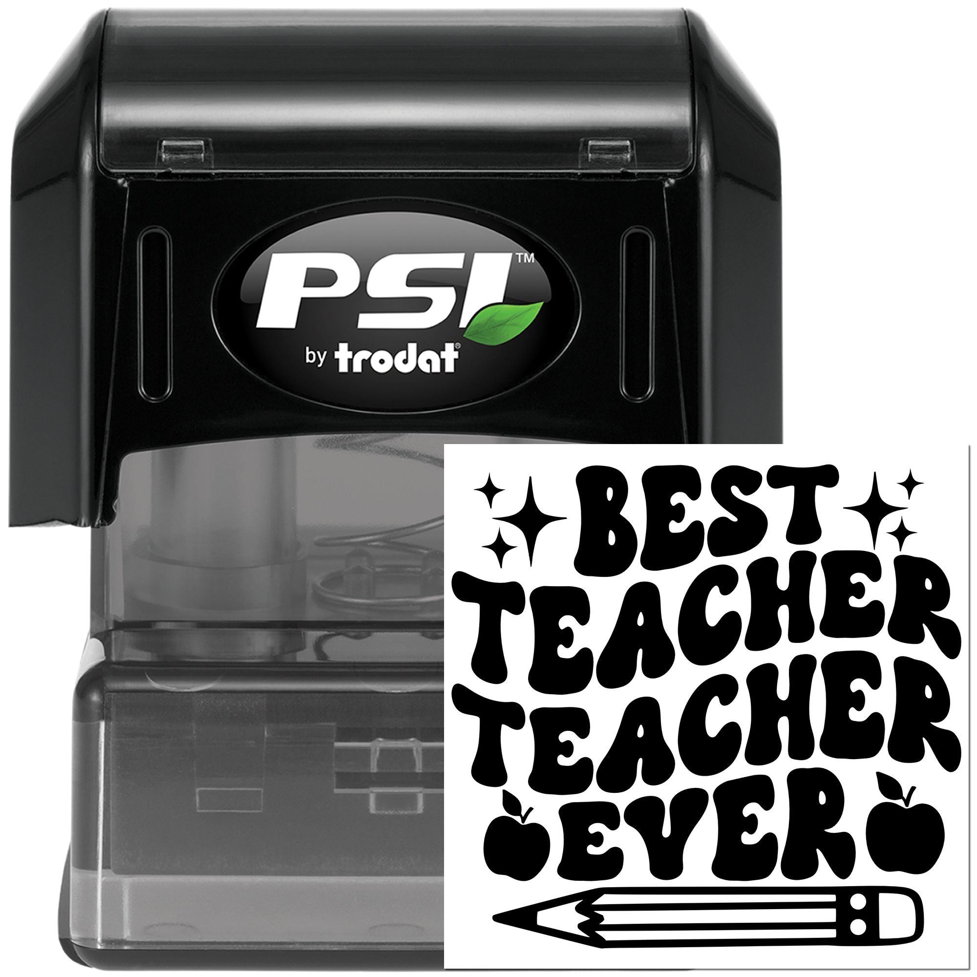 Pre-Inked Best Teacher Ever Paper Craft Stamp