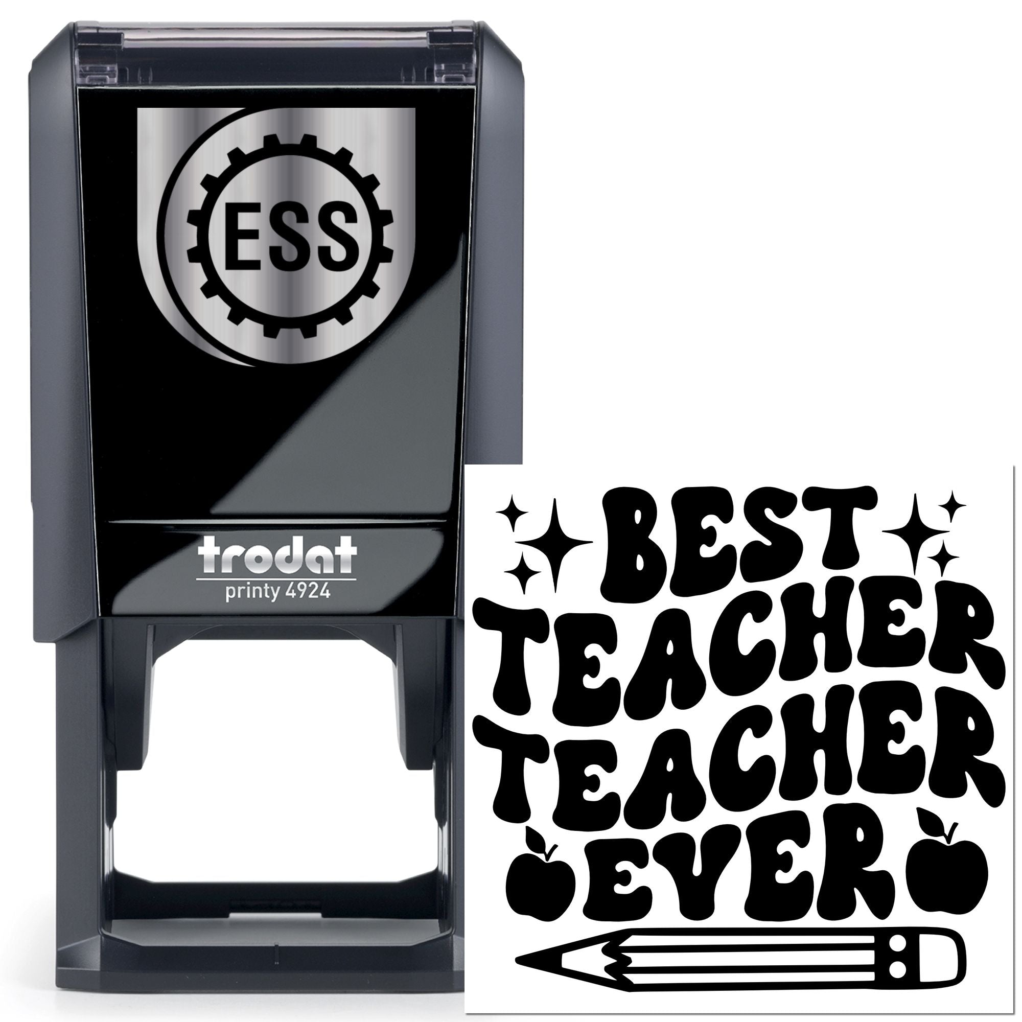 Self-Inking Best Teacher Papercraft Stamp