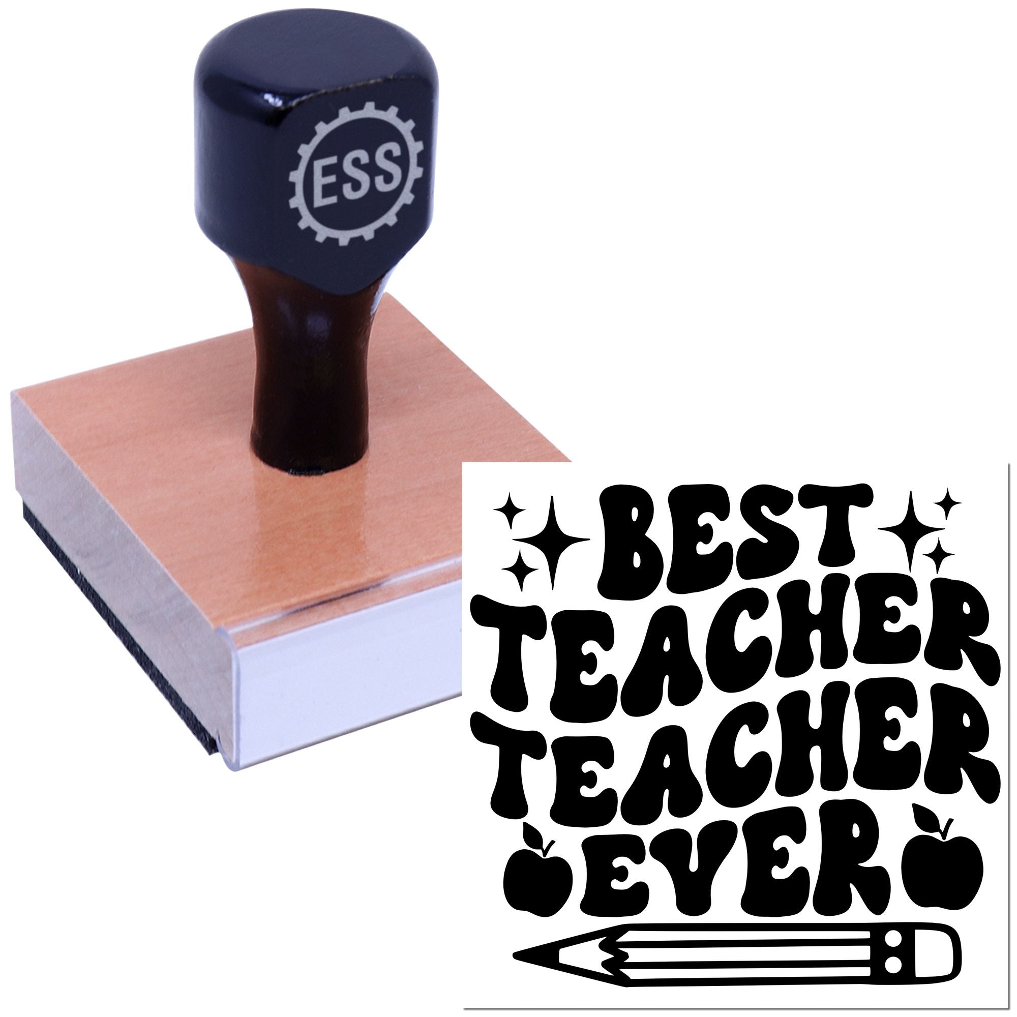 Apple Pencil Tribute Paper Craft Rubber Stamp