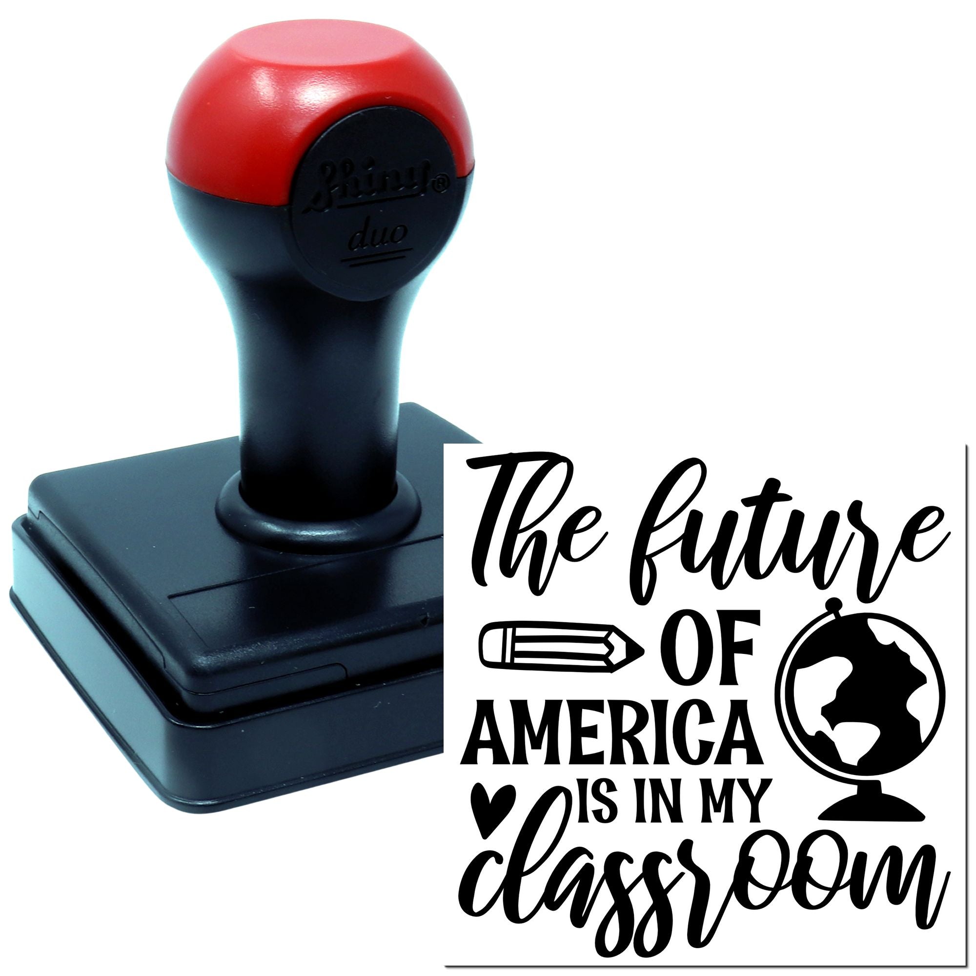 Duo Classroom Shapes America's Bright Future Hand Stamp