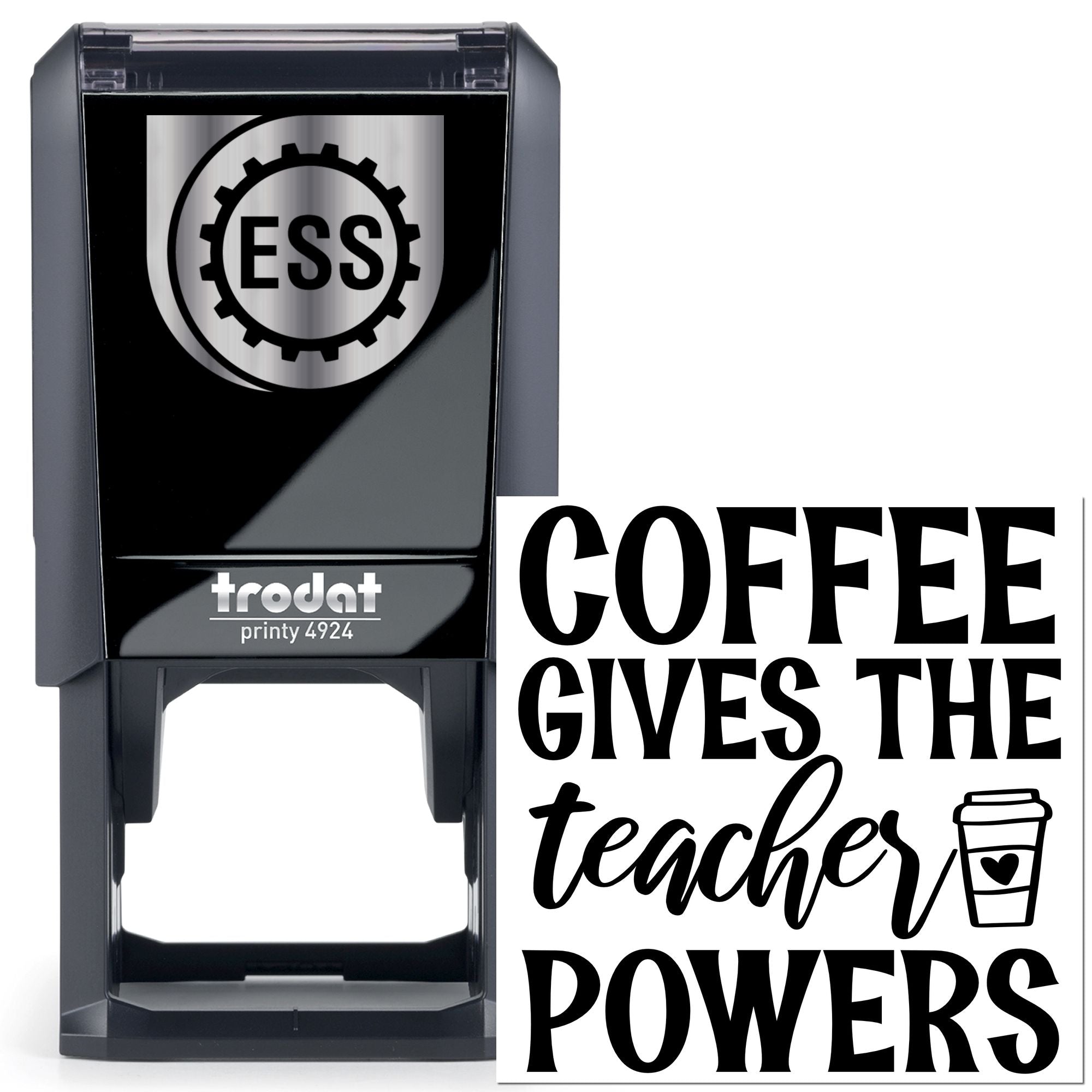 Self-Inking Teacher Fuel Mini Card Stamp