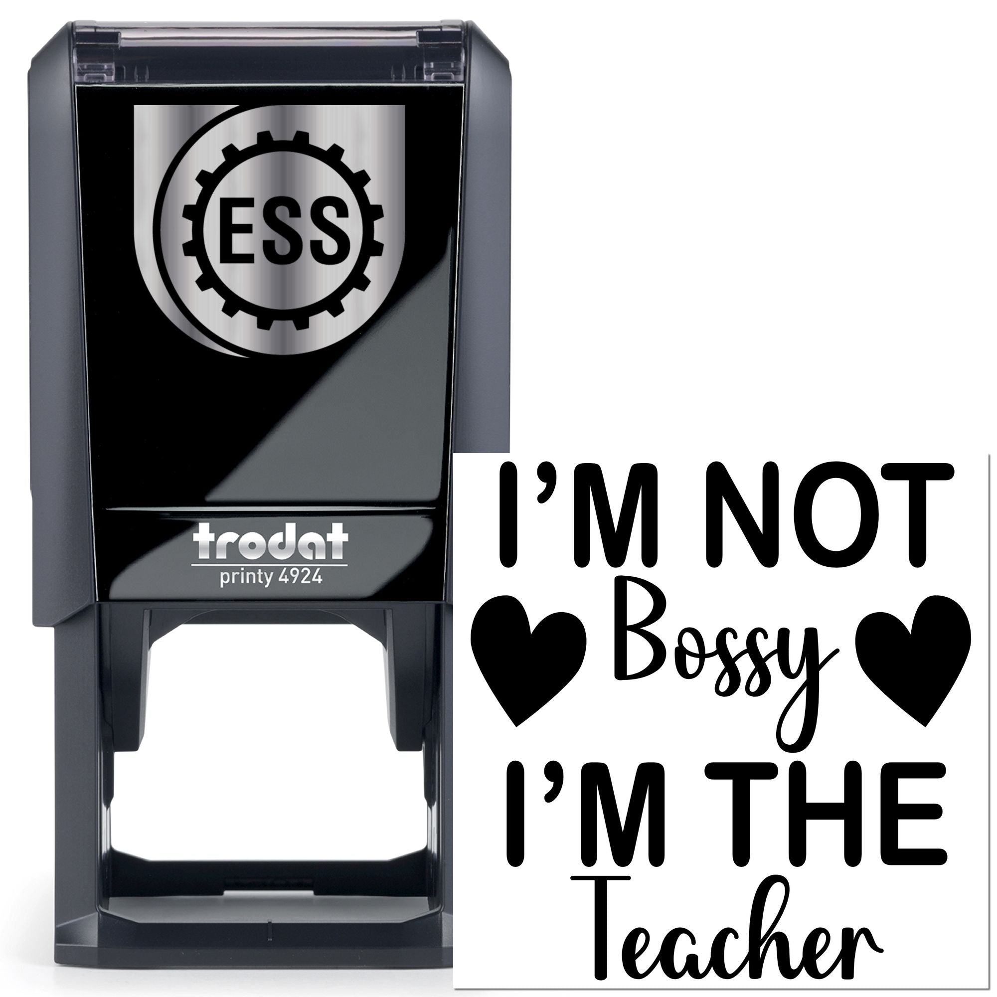 Self-Inking Bossy Teacher Place Card Stamp