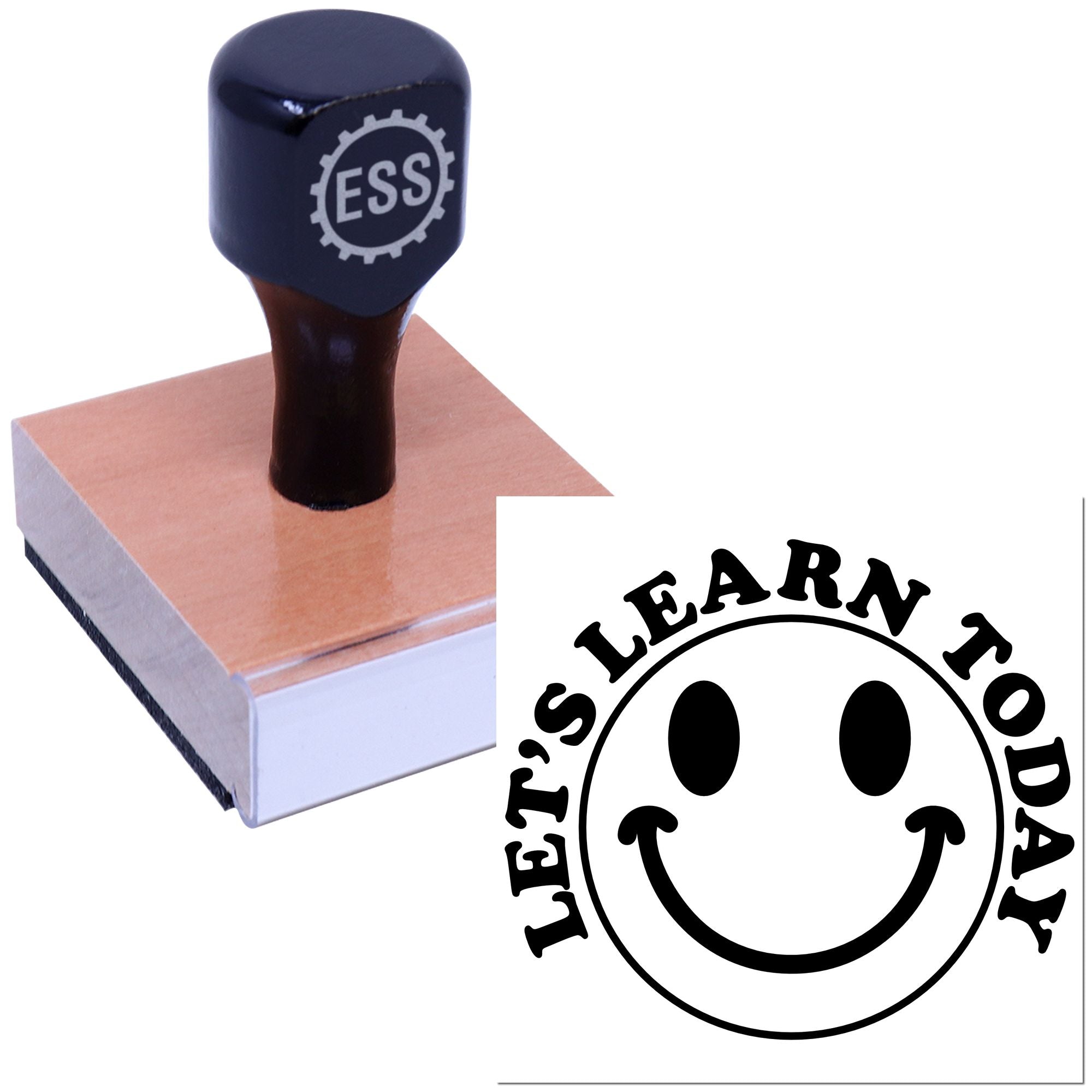 Happy Learning Smiley Crafting Rubber Stamp