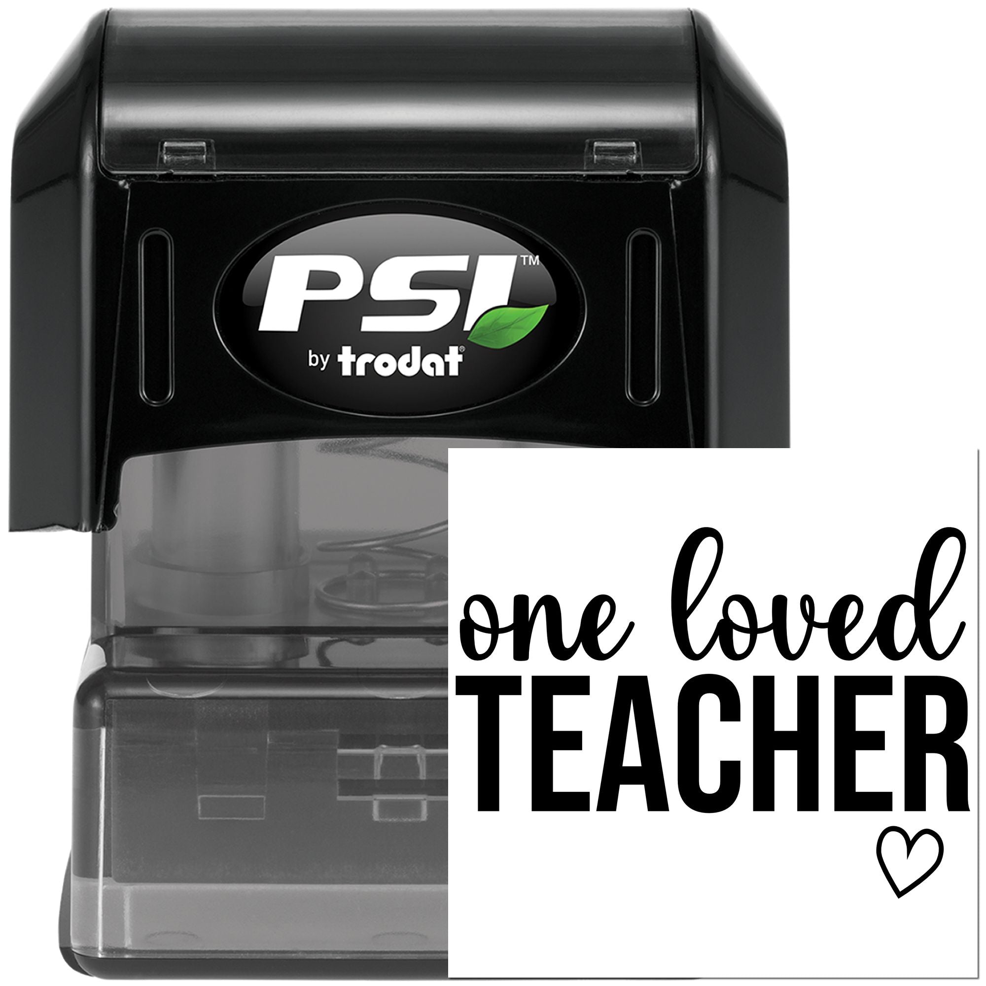 Pre-Inked Beloved Teacher Heart Card Making Stamp
