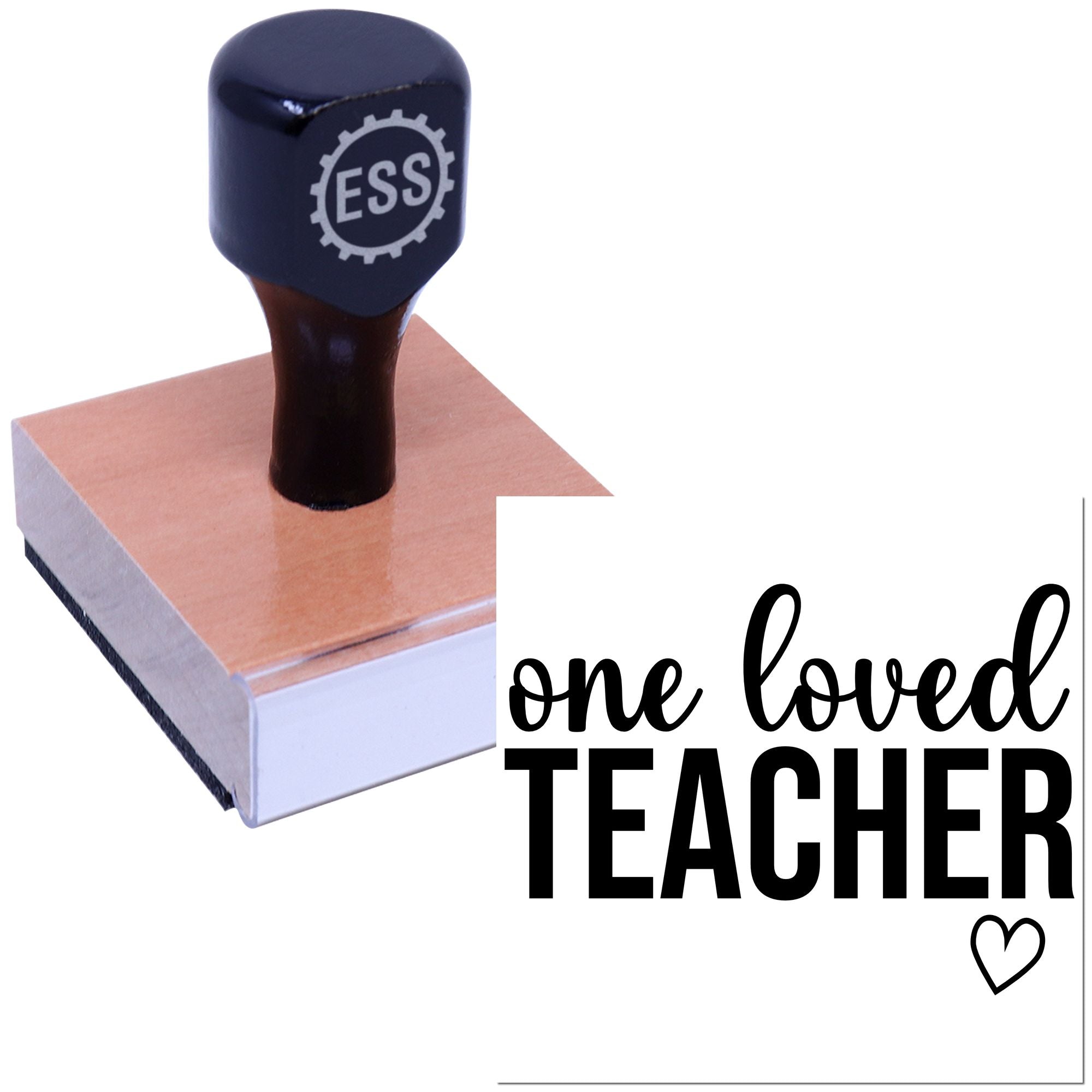 Cherished Teacher Love Papercraft Rubber Stamp
