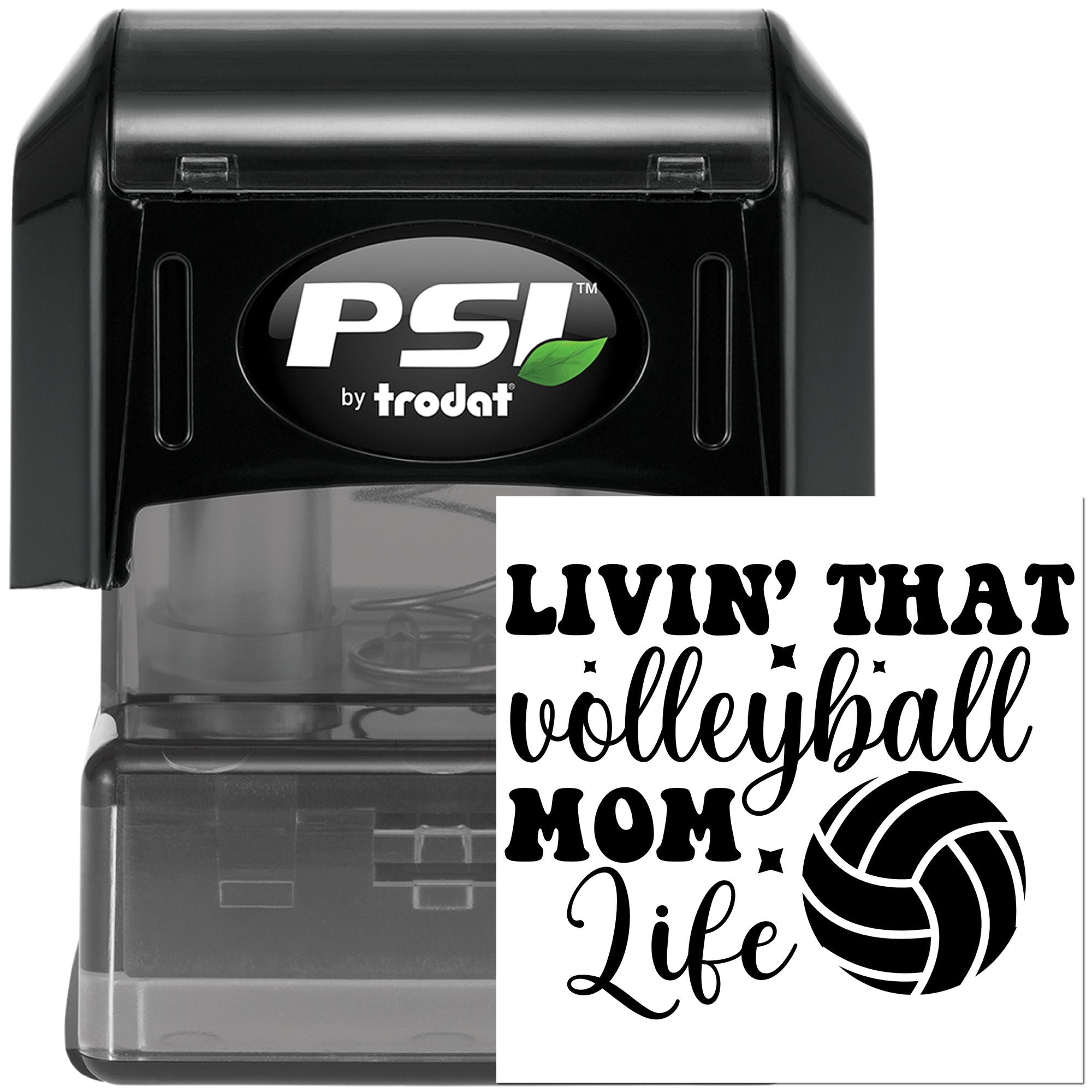 Pre-Inked Volleyball Mom Life Journaling Stamp