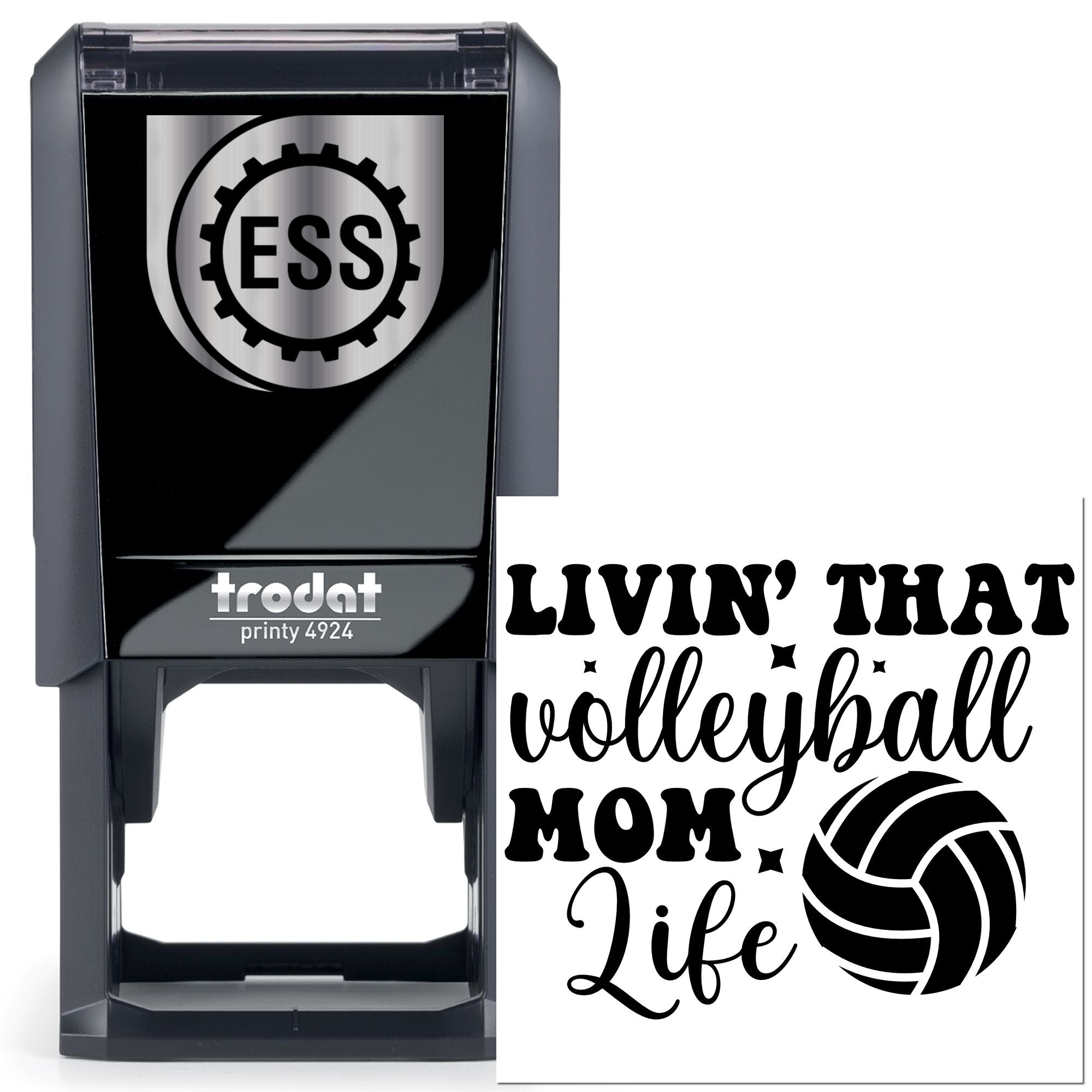 Self-Inking Volleyball Mom Greeting Card Stamp