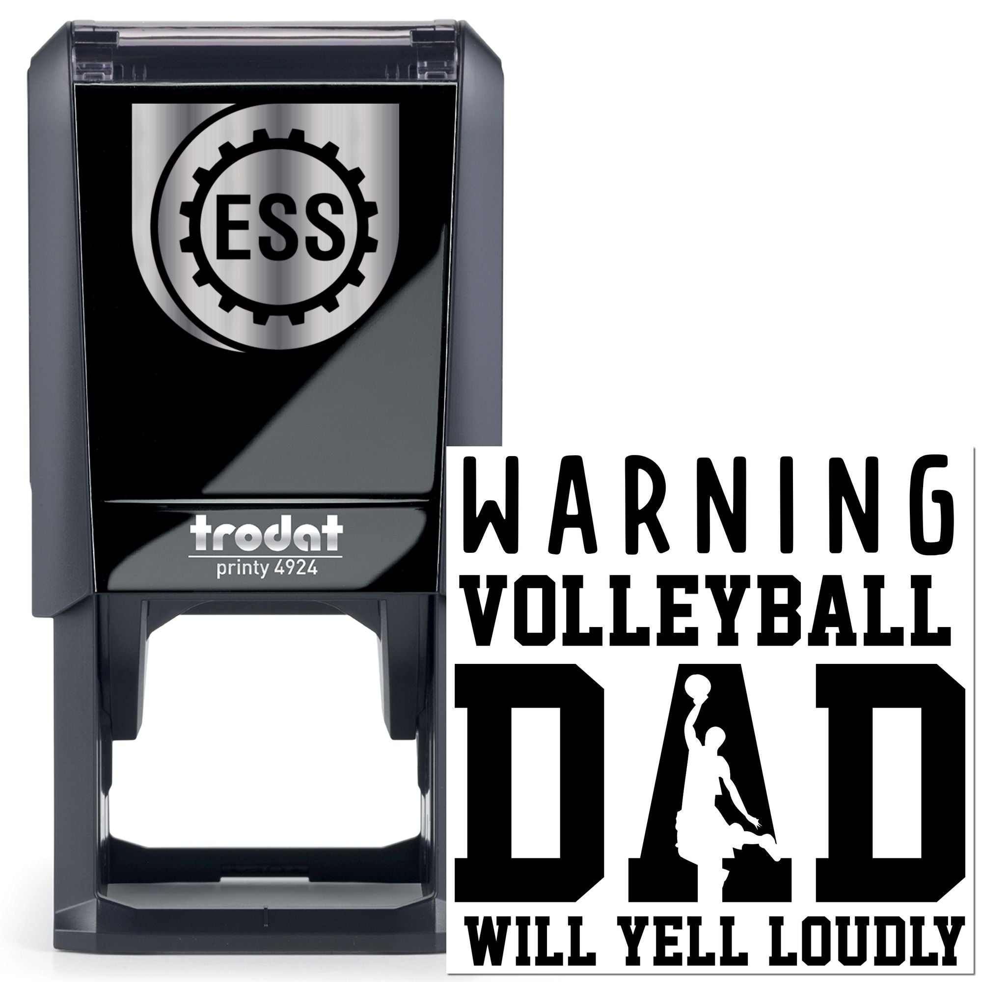 Self-Inking Volleyball Dad Note Card Stamp