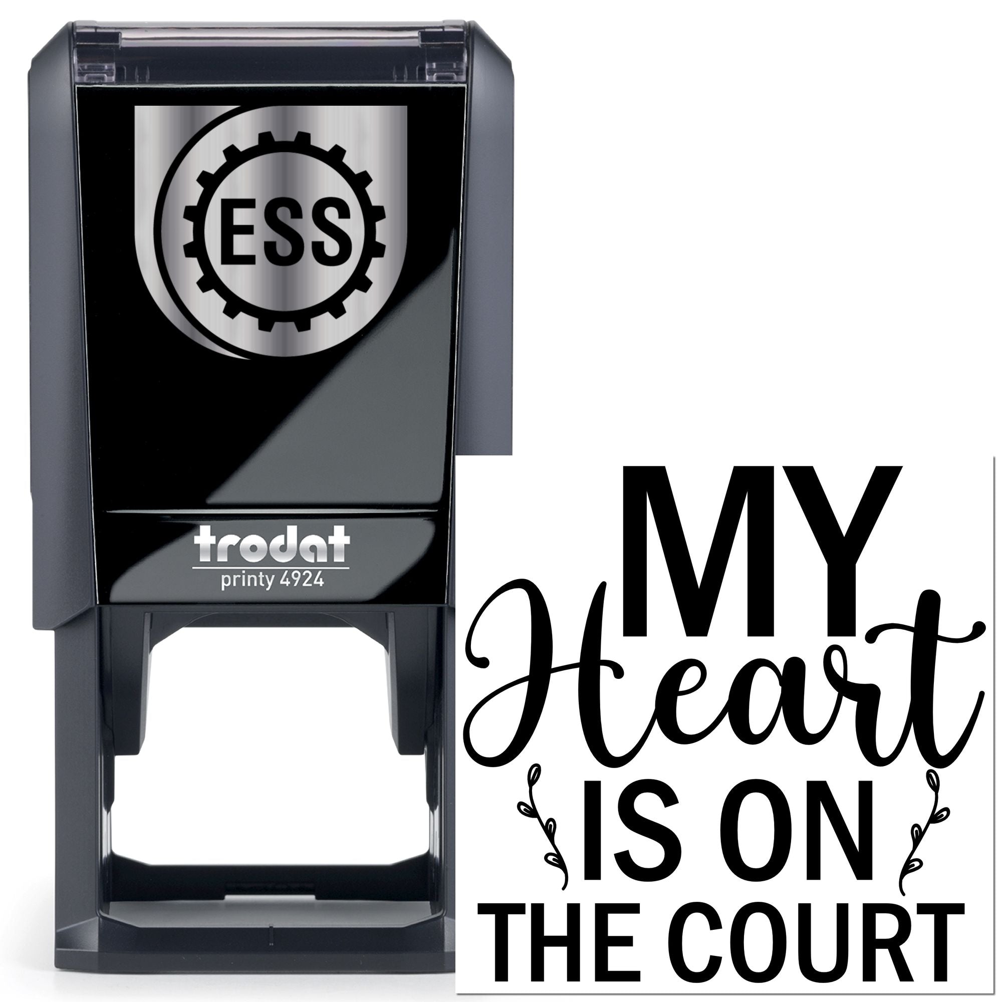 Self-Inking Court Heart Postcard Stamp