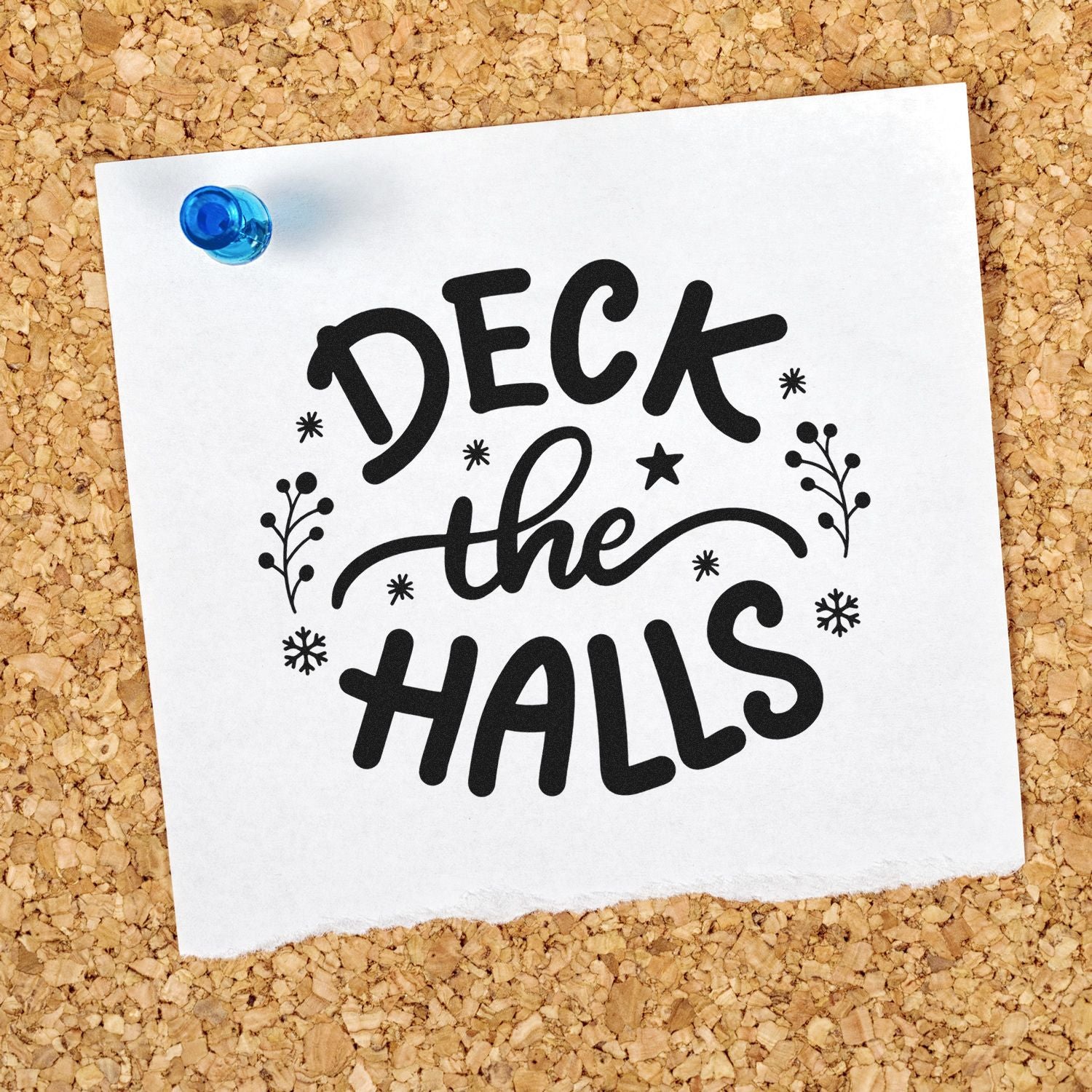 Self-Inking Deck Halls Card Making Stamp
