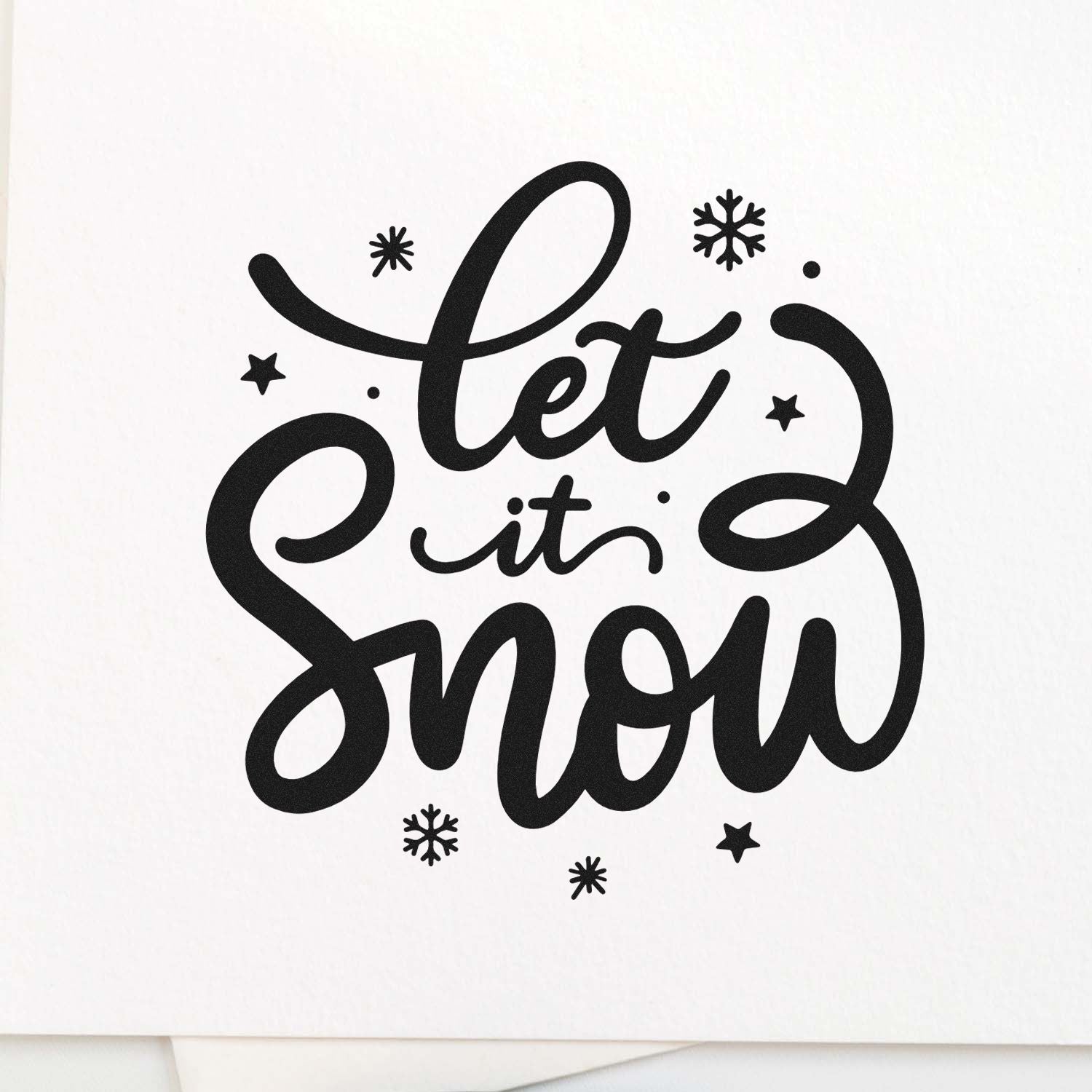 Pre-Inked Let It Snow Card Making Stamp
