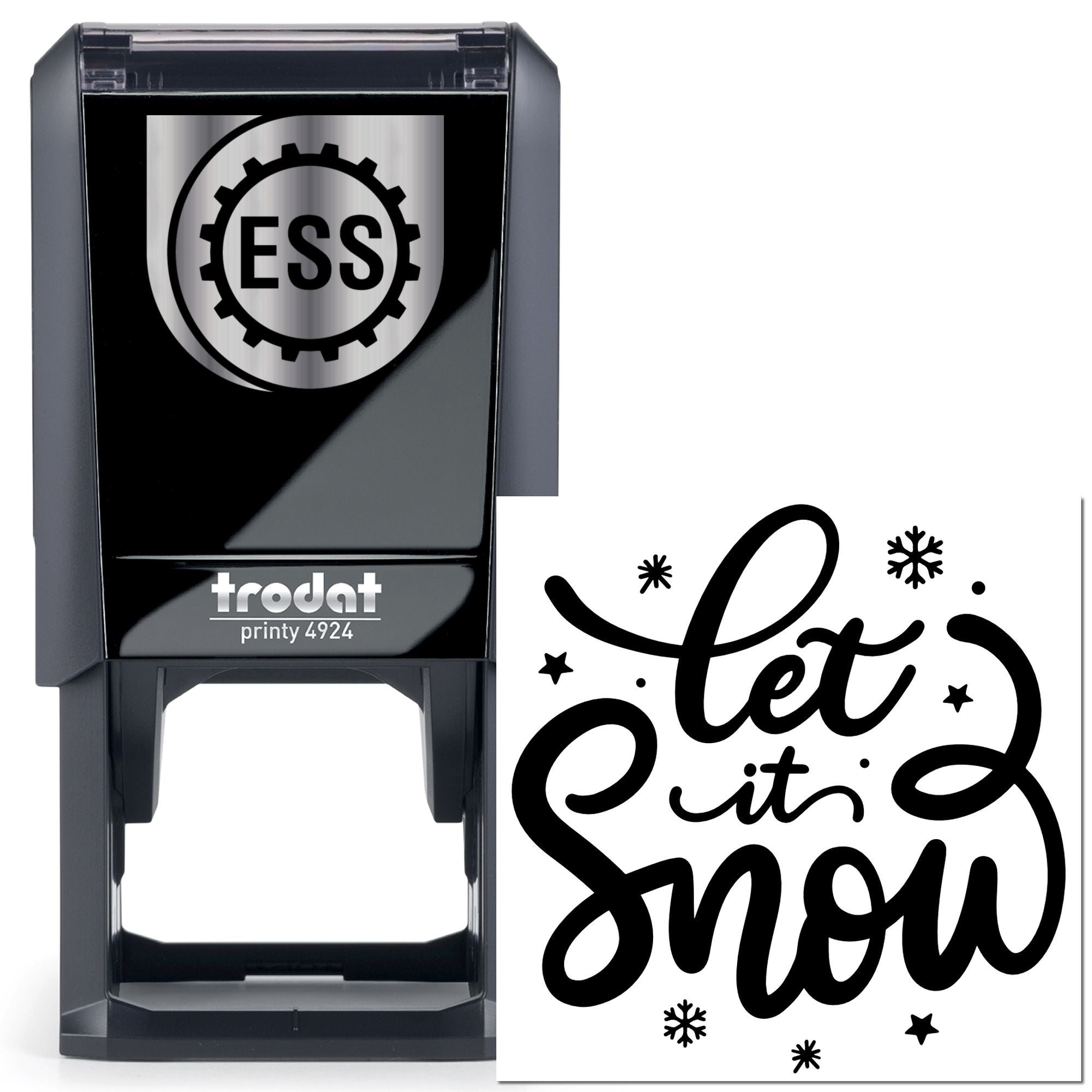 Self-Inking Snow Script Handcraft Stamp