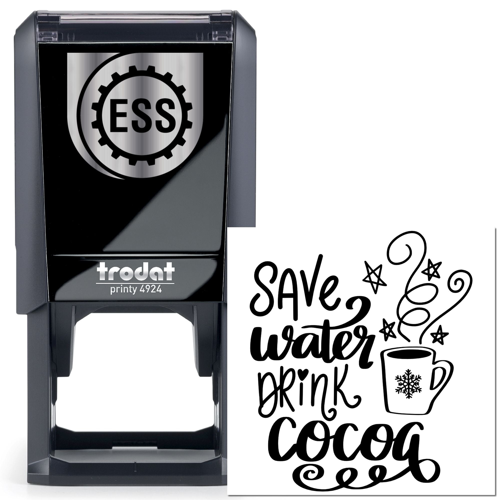 Self-Inking Cocoa Hydration Journaling Stamp