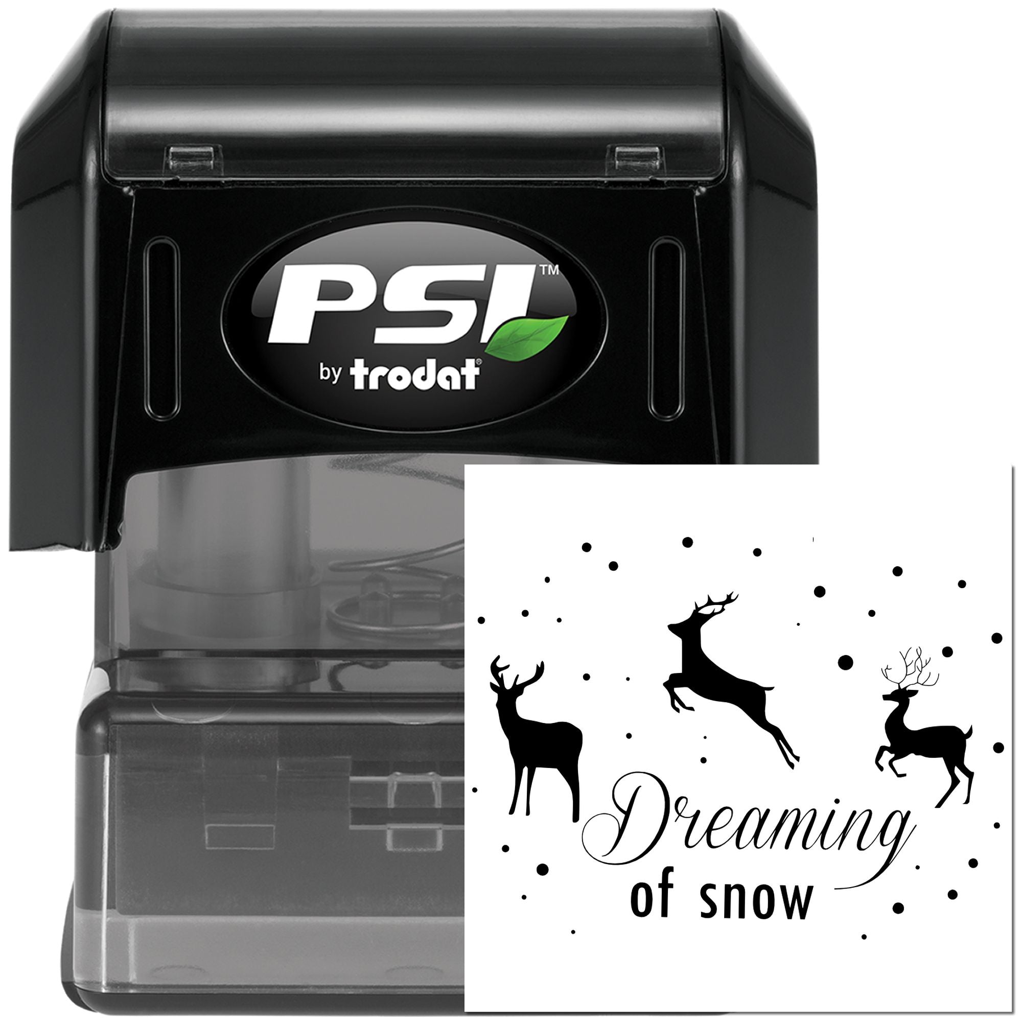 Pre-Inked Dreaming Of Snow Greeting Card Stamp