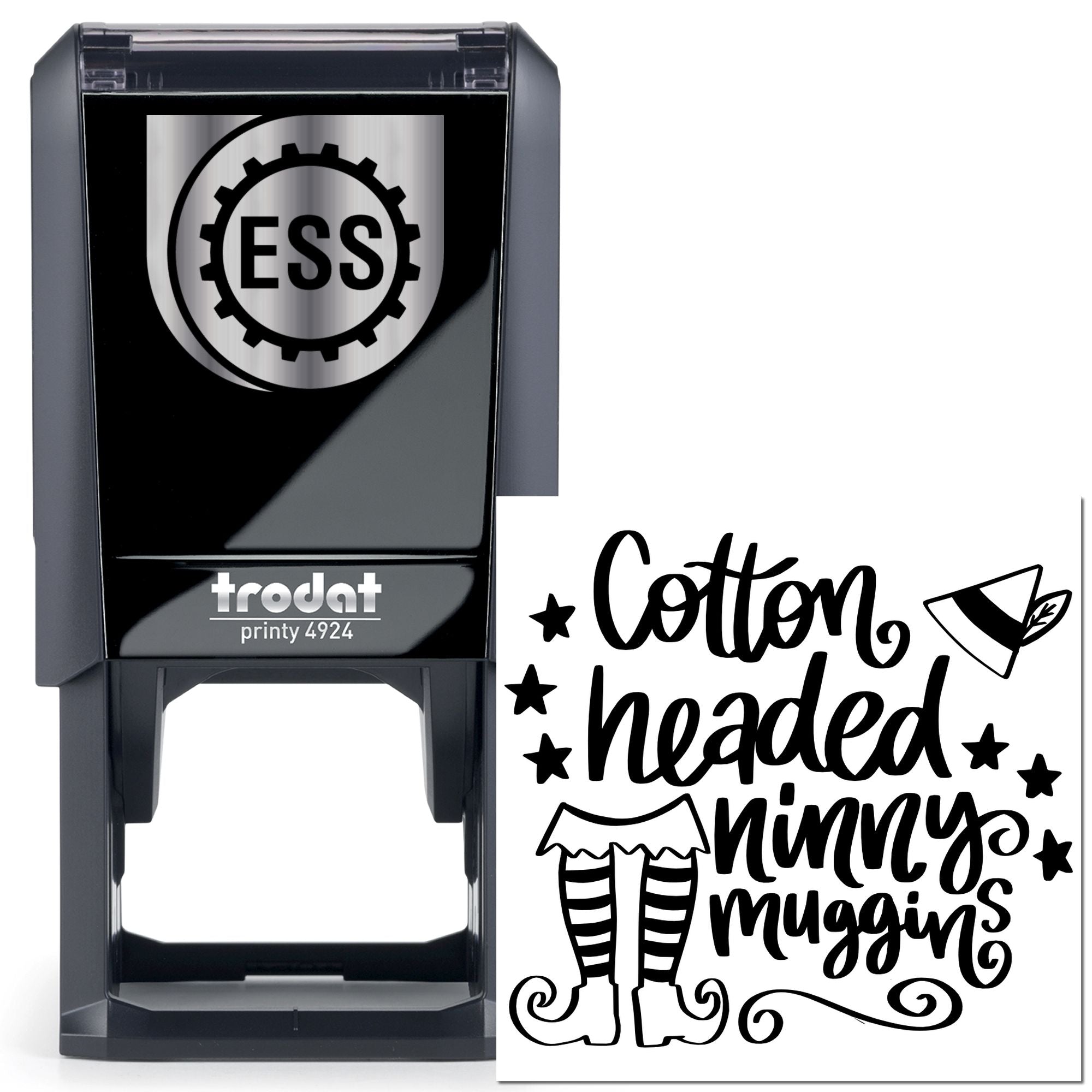 Self-Inking Ninny Muggins Place Card Stamp