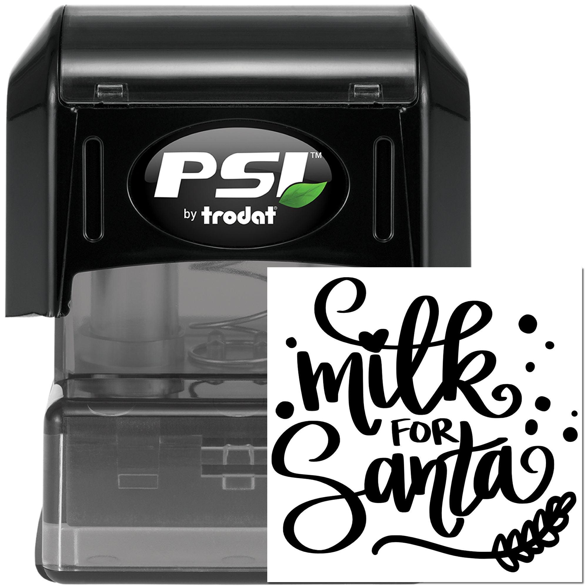Pre-Inked Milk For Santa Favor Tag Stamp