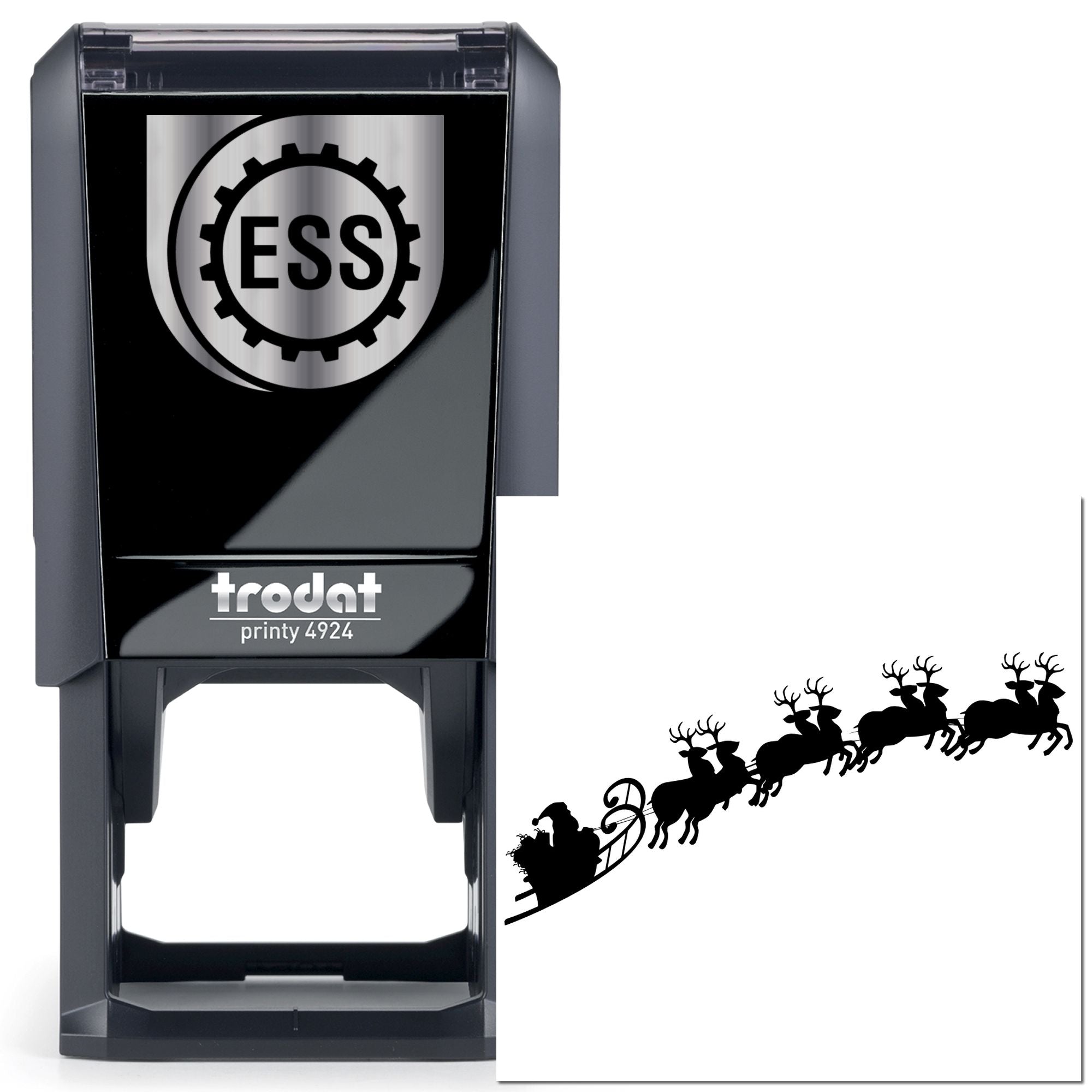Self-Inking Santa Sleigh Craft Stamp