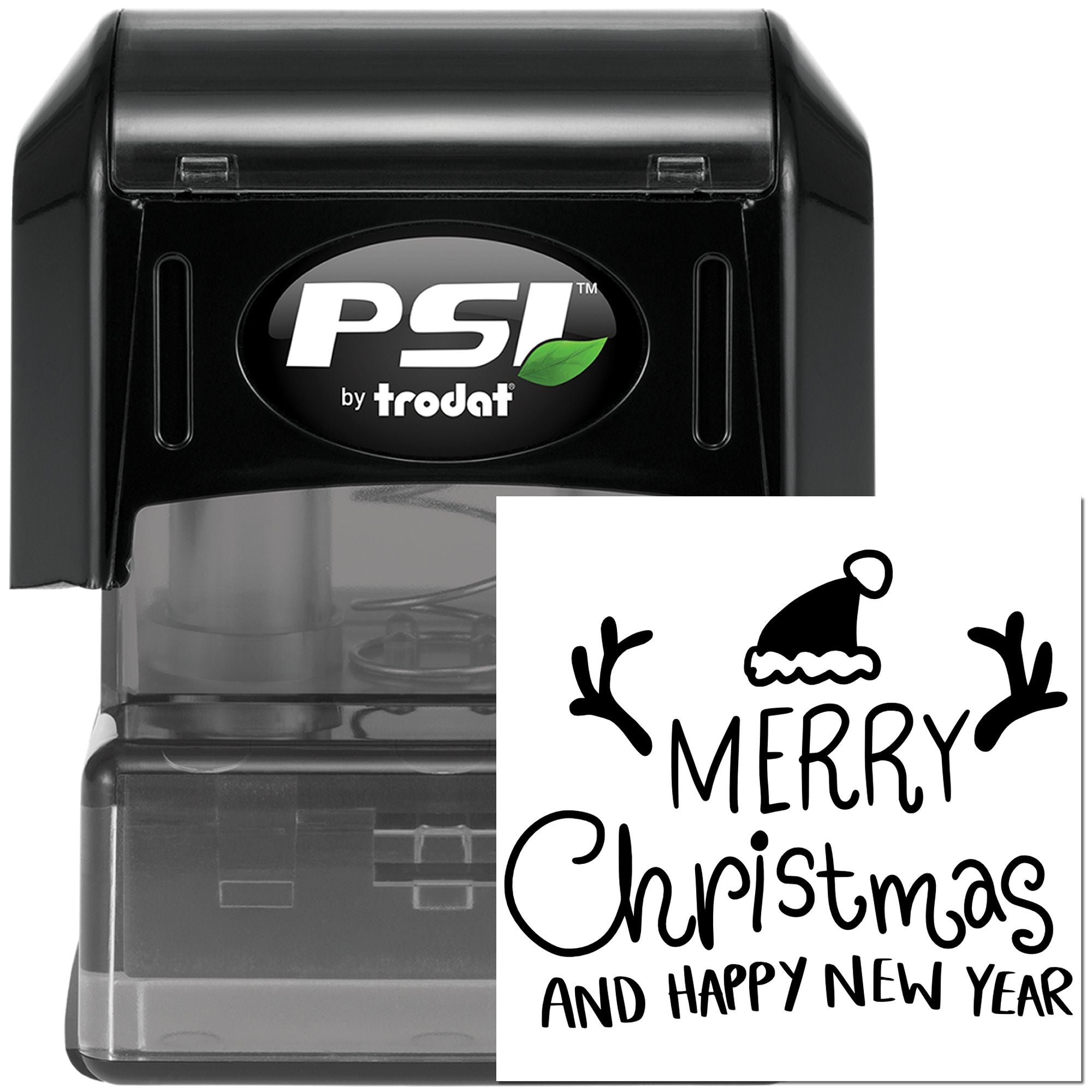 Pre-Inked Merry Christmas Card Party Favor Stamp