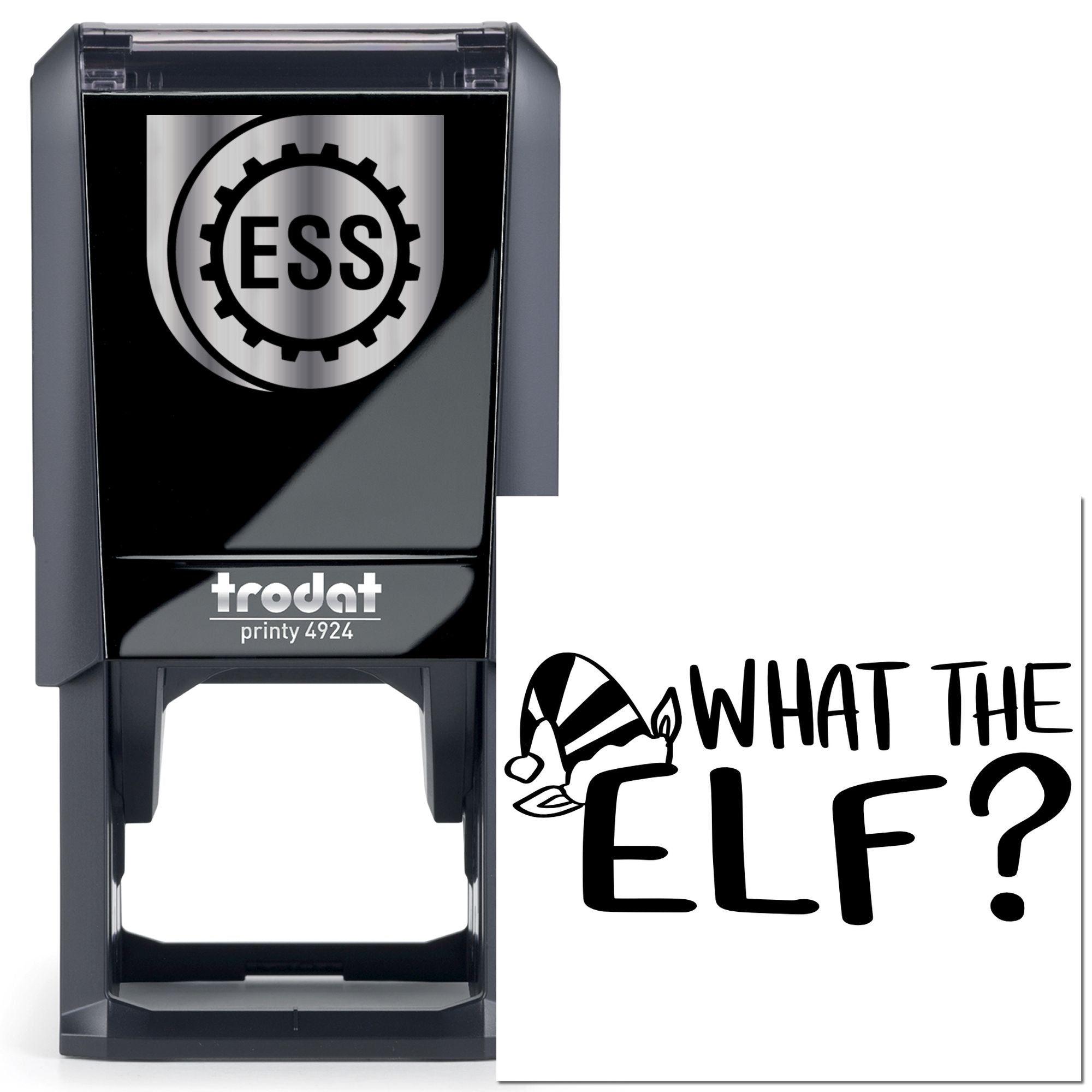 Self-Inking Elf Question Card Stamp