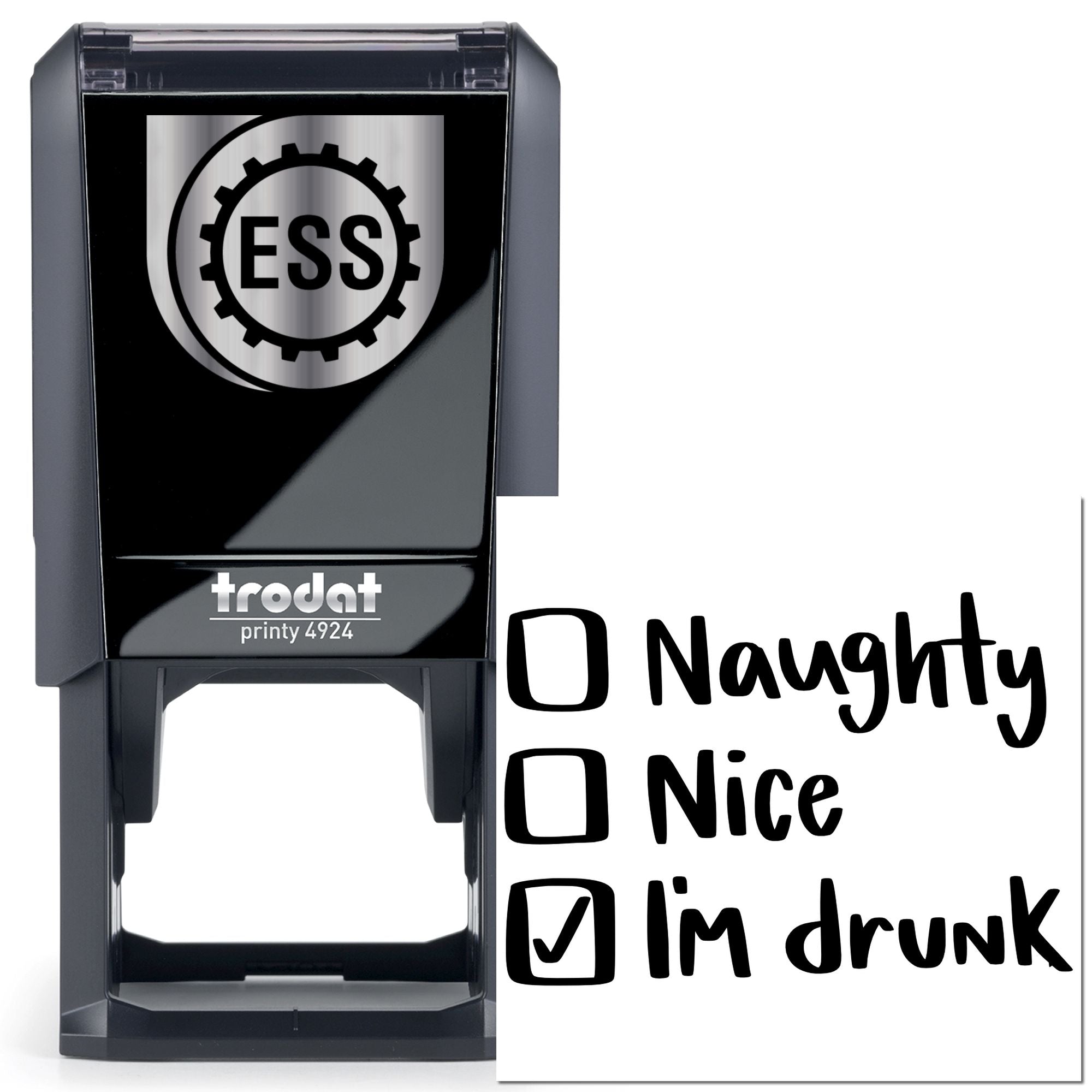 Self-Inking Drunk Checklist Card Making Stamp