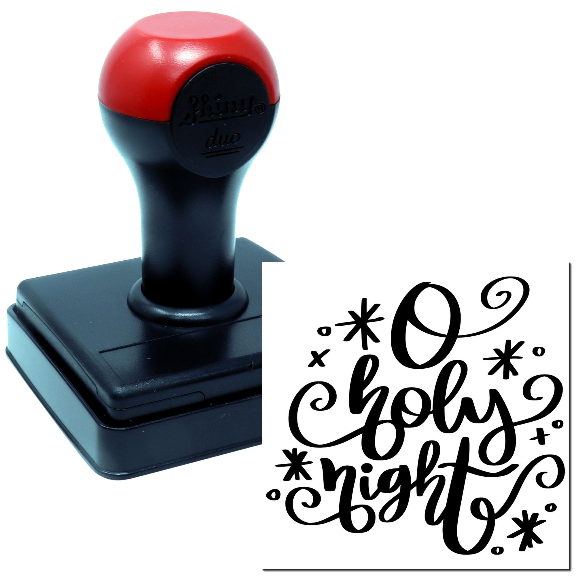 Duo Handlettered O Holy Night Design Hand Stamp
