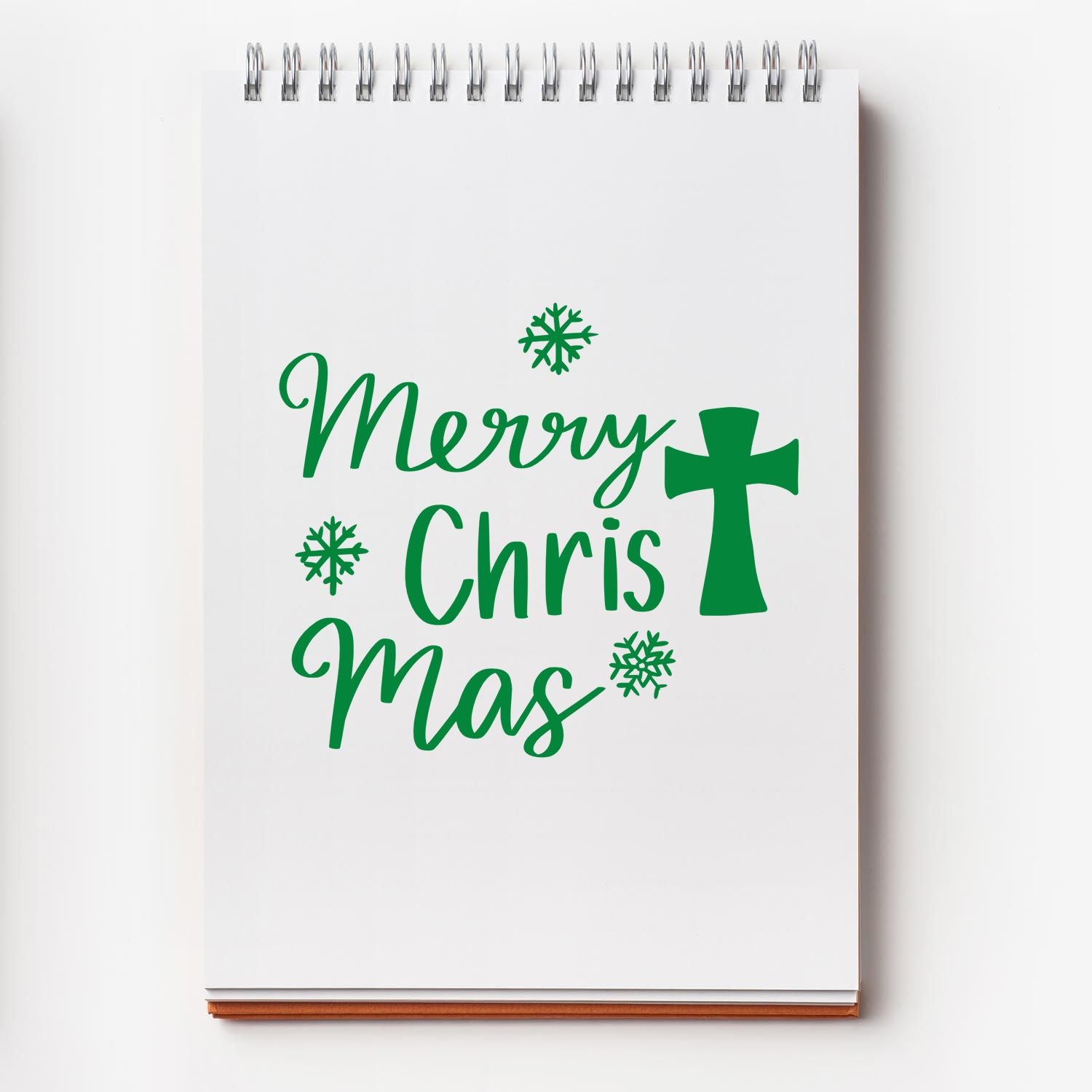 Duo Faithful Christmas Blessings With Snowflakes Hand Stamp