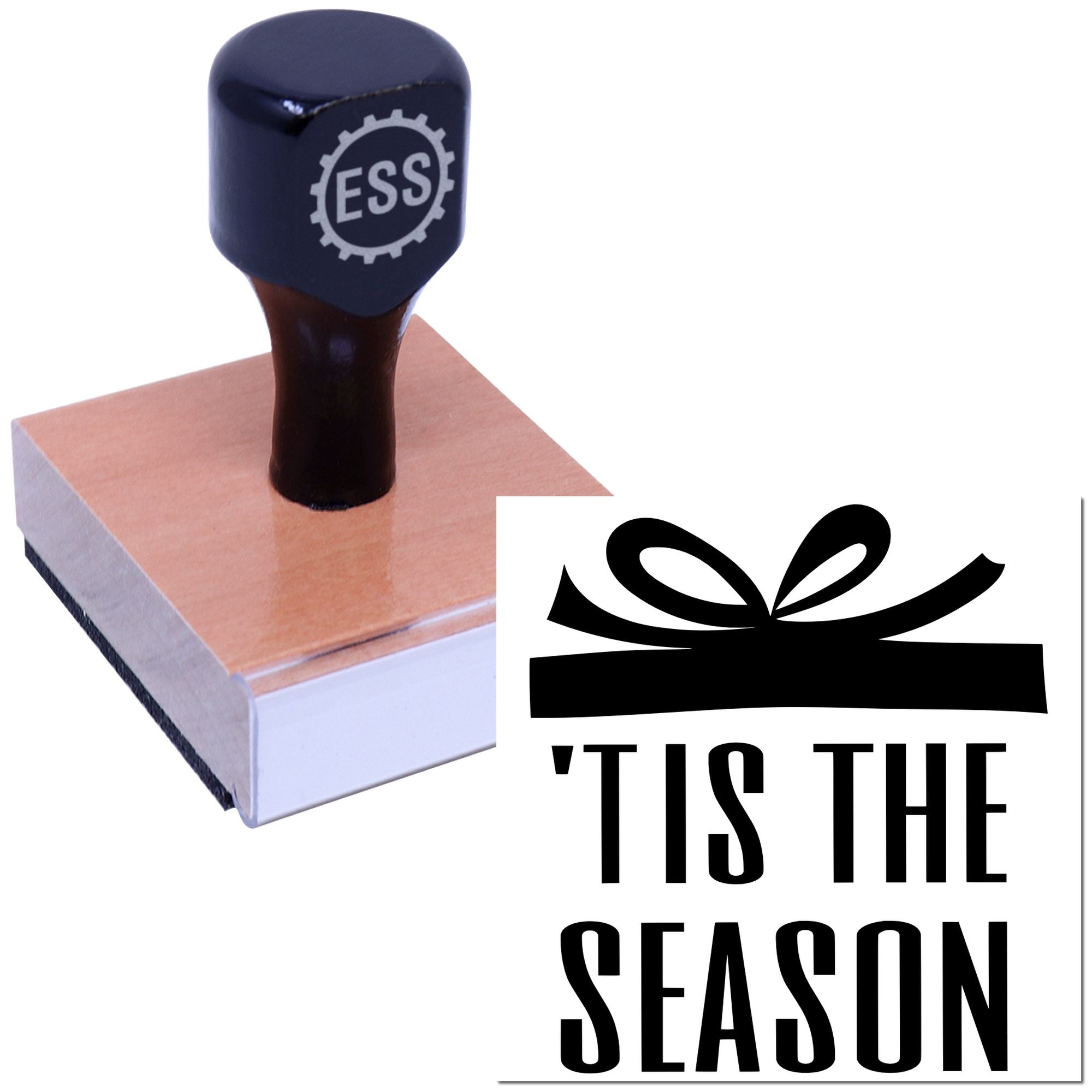Holiday Gift Bow Paper Goods Rubber Stamp