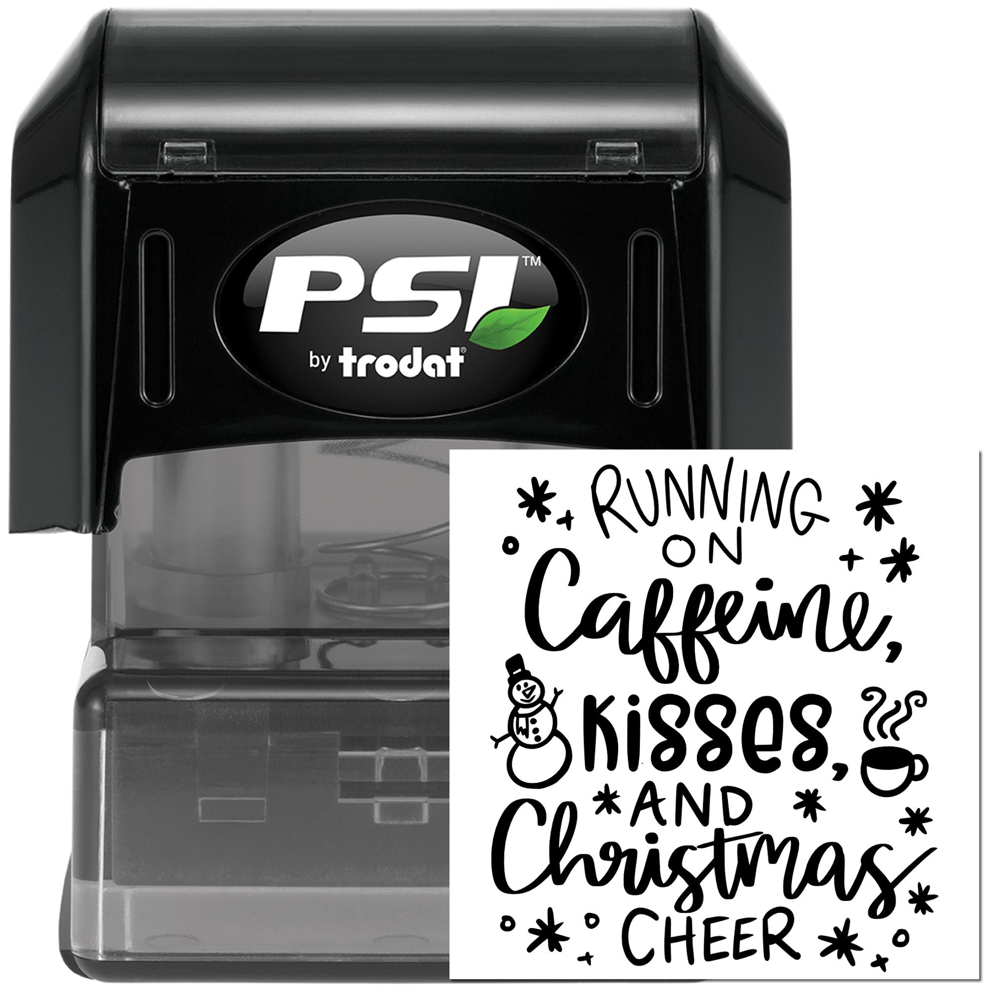 Pre-Inked Caffeine Christmas Cheer Journaling Stamp