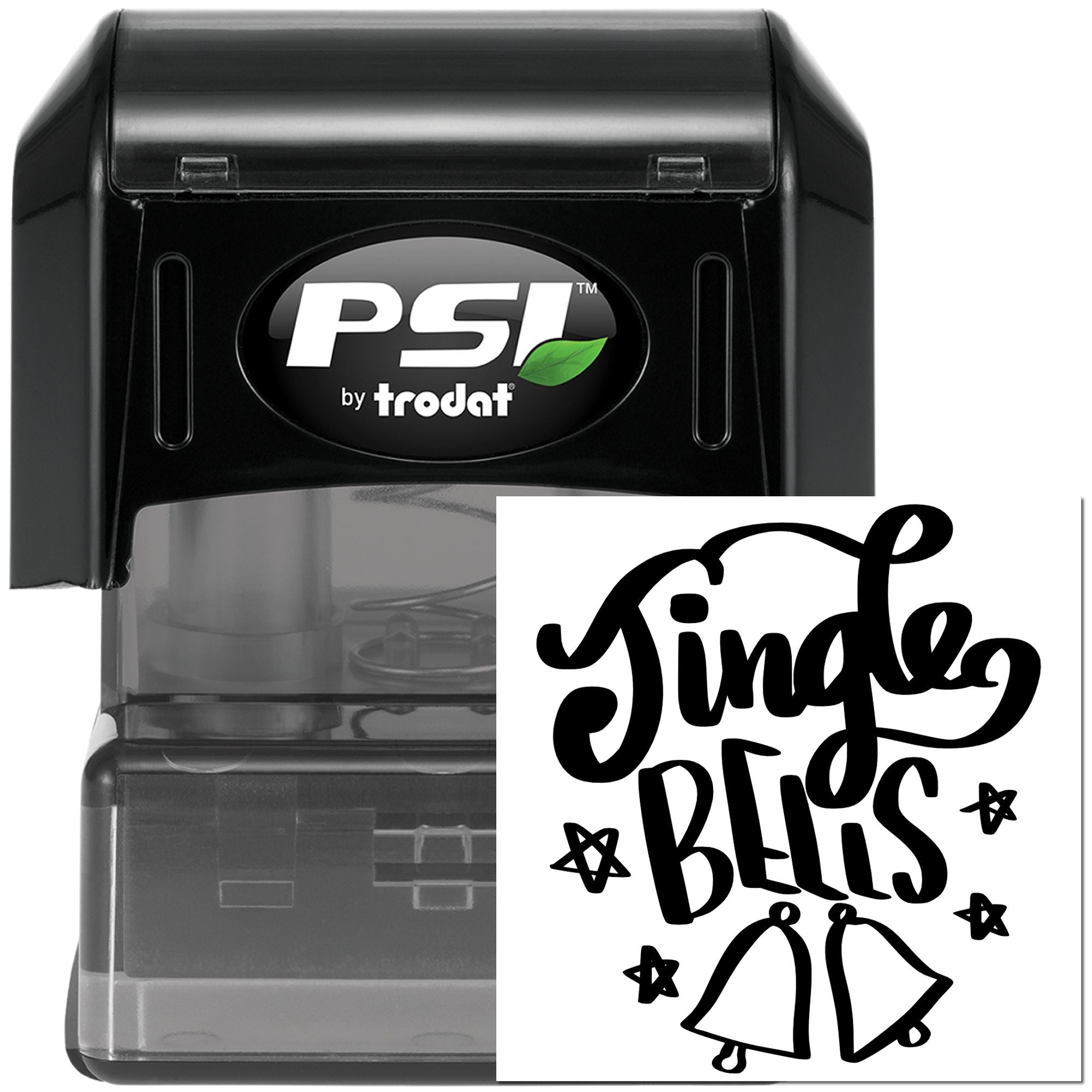 Pre-Inked Jingle Bells Stars Paper Goods Stamp