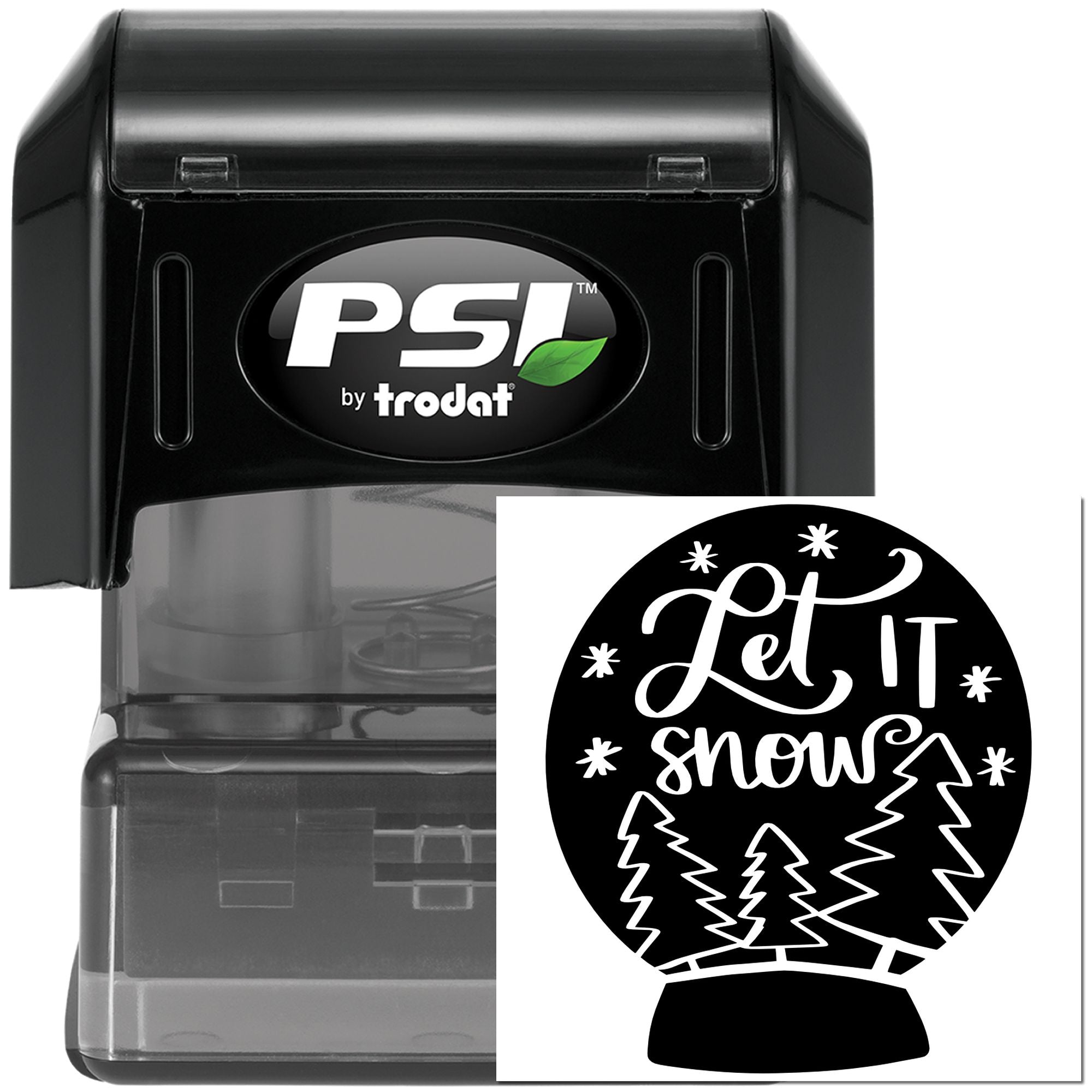 Pre-Inked Let It Snow Note Card Stamp