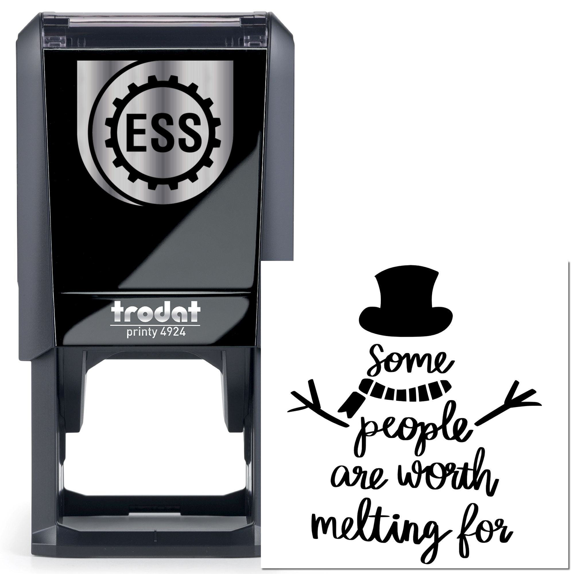 Self-Inking Snowman Quote Place Card Stamp