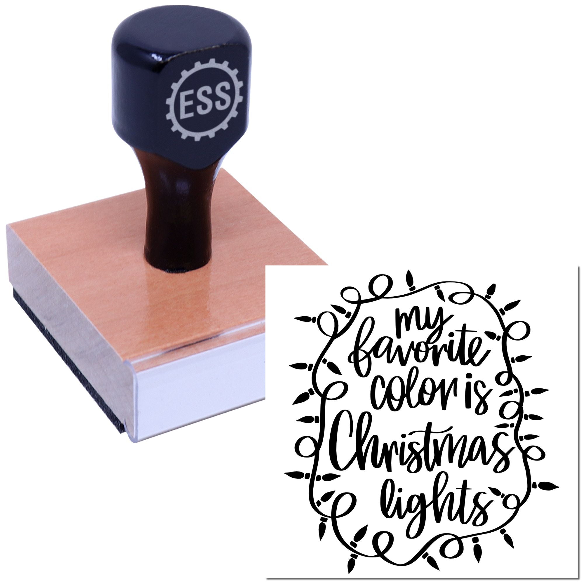Festive Lights Obsession Scrapbook Rubber Stamp