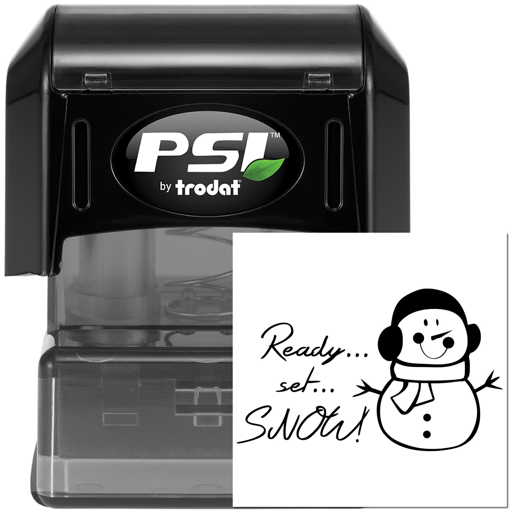 Pre-Inked Ready Set Snow Scrapbooking Stamp