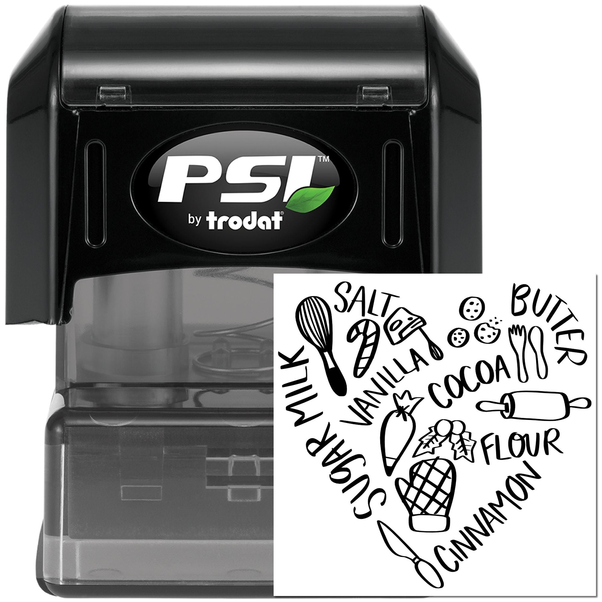 Pre-Inked Heartfelt Baking Essentials Card Stamp